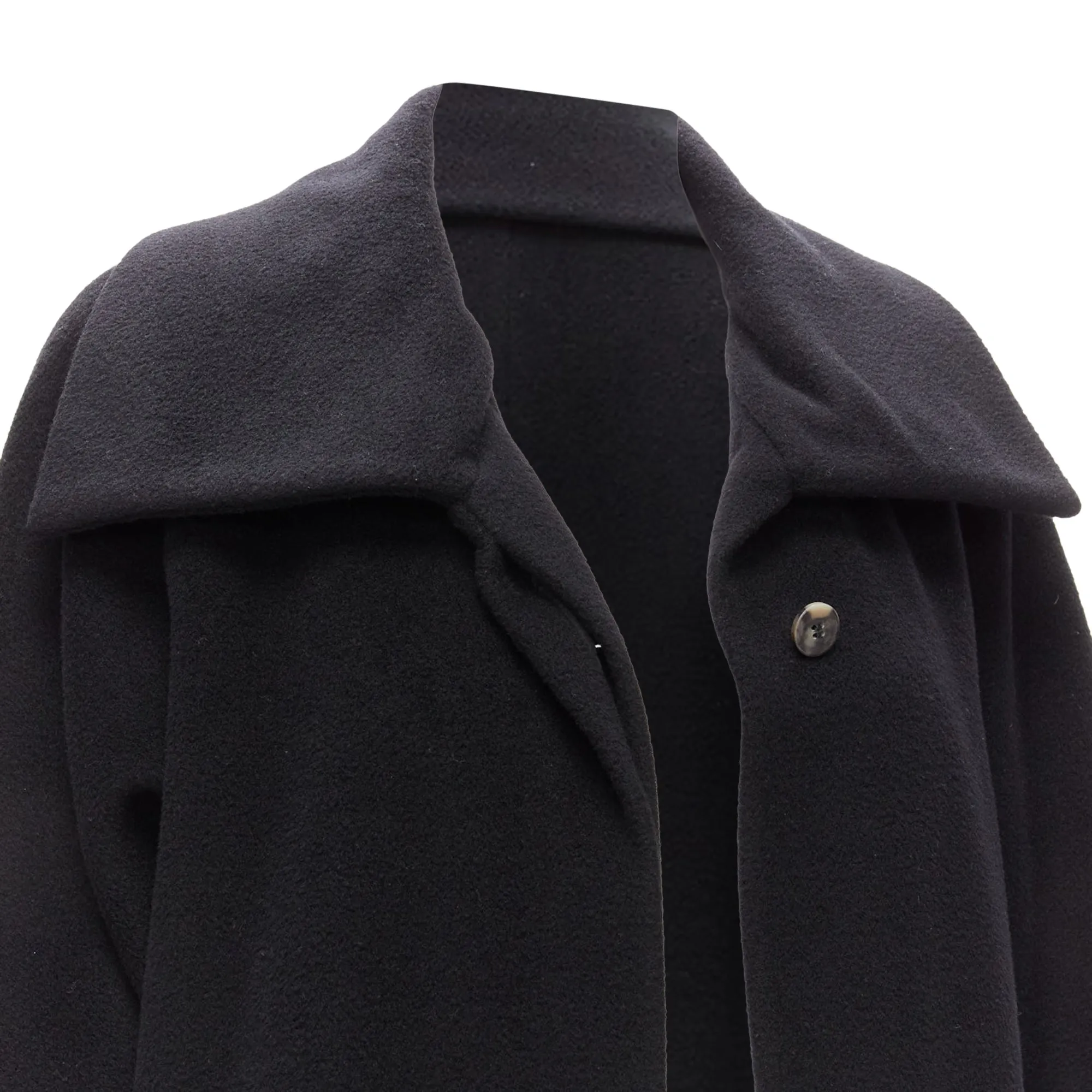Max Mara virgin wool cashmere wide collar long coat