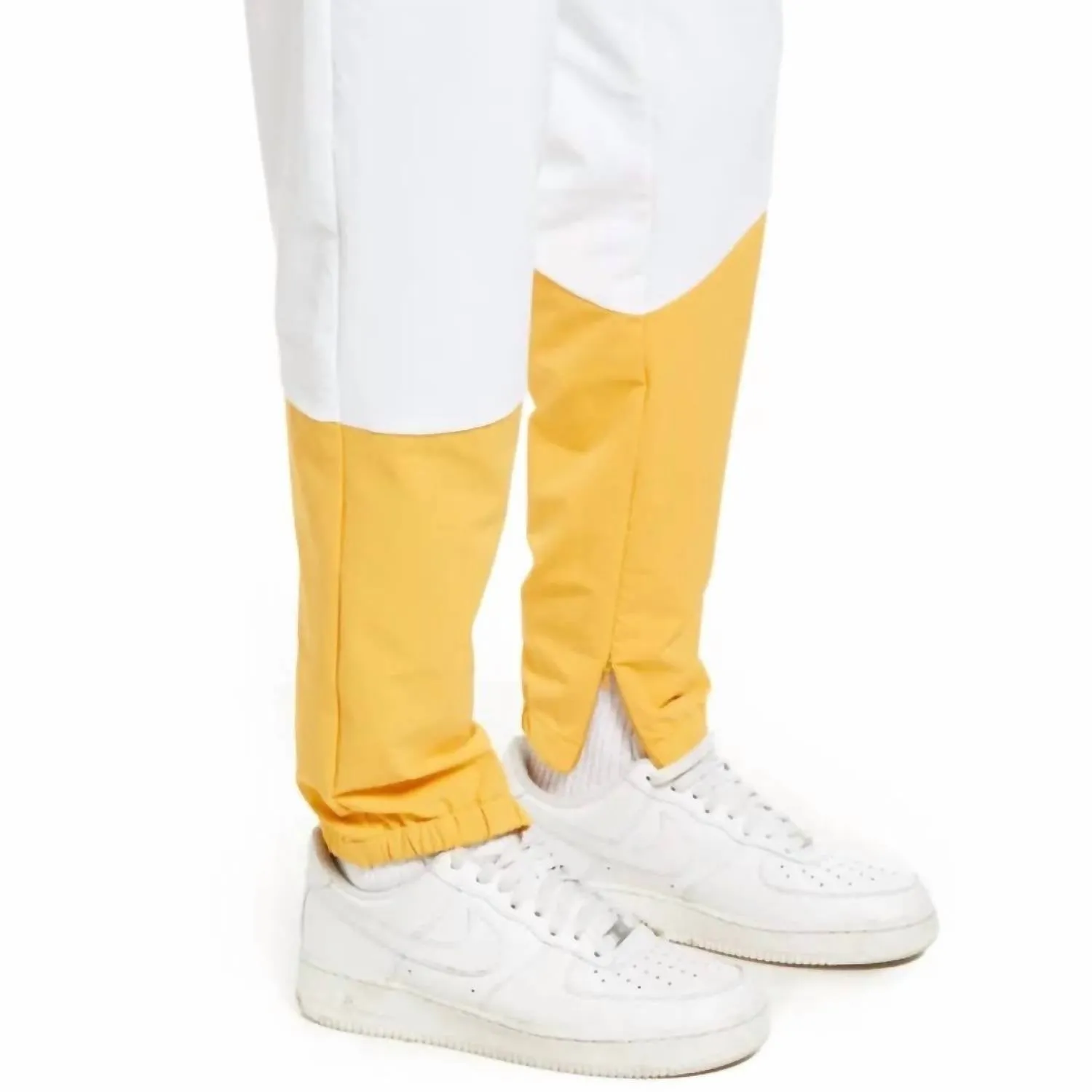 Men's Abstract Pants In White