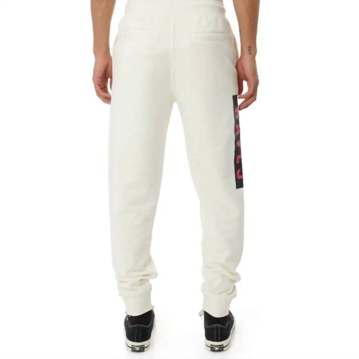 Men's Authentic Maggotty Sweatpants In Cream/blue-Black/pink