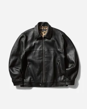 Men's Single Riders Leather Jacket (Type-2) Black