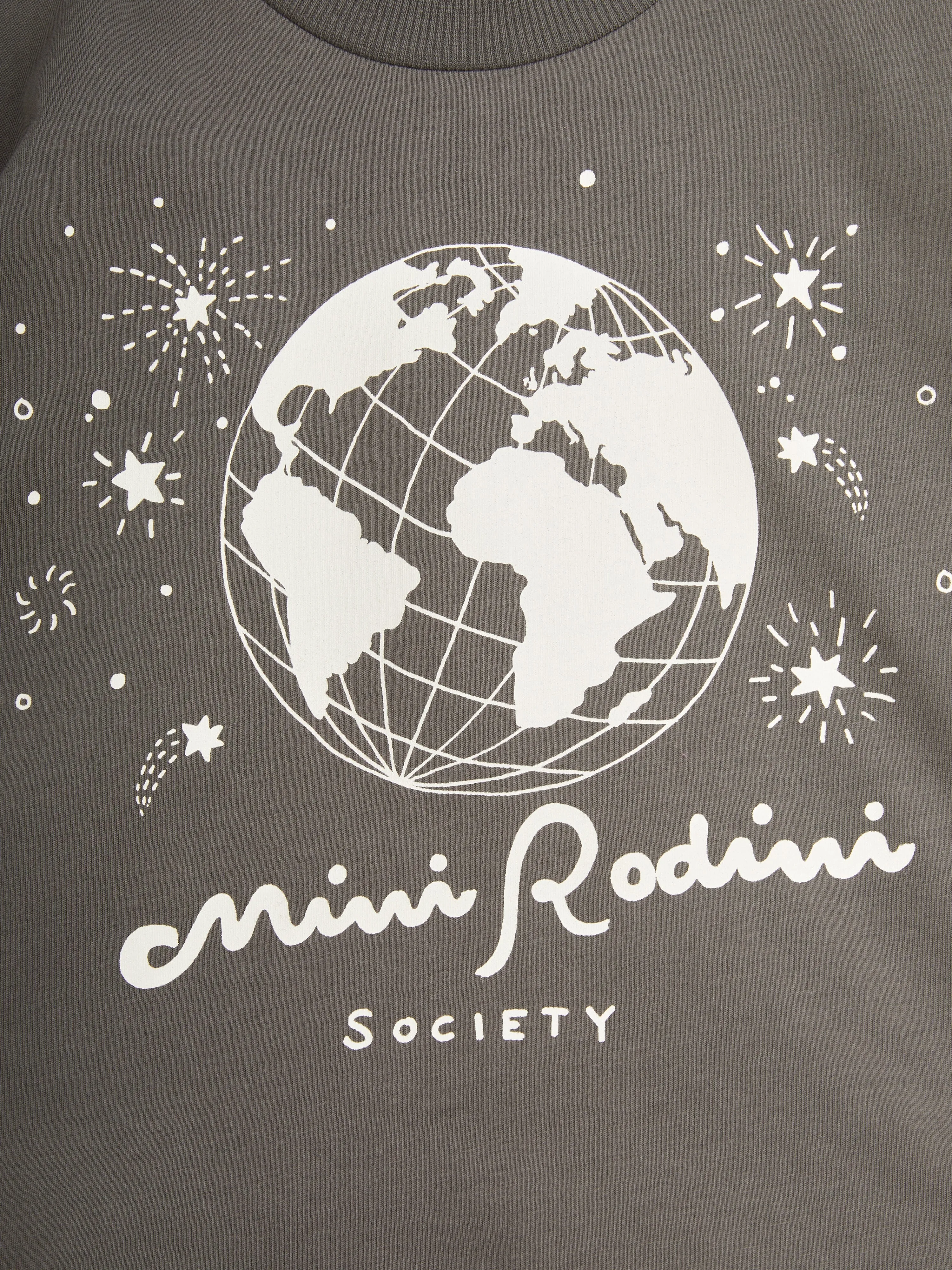 Mini Rodini Boys Society T-Shirt in Grey