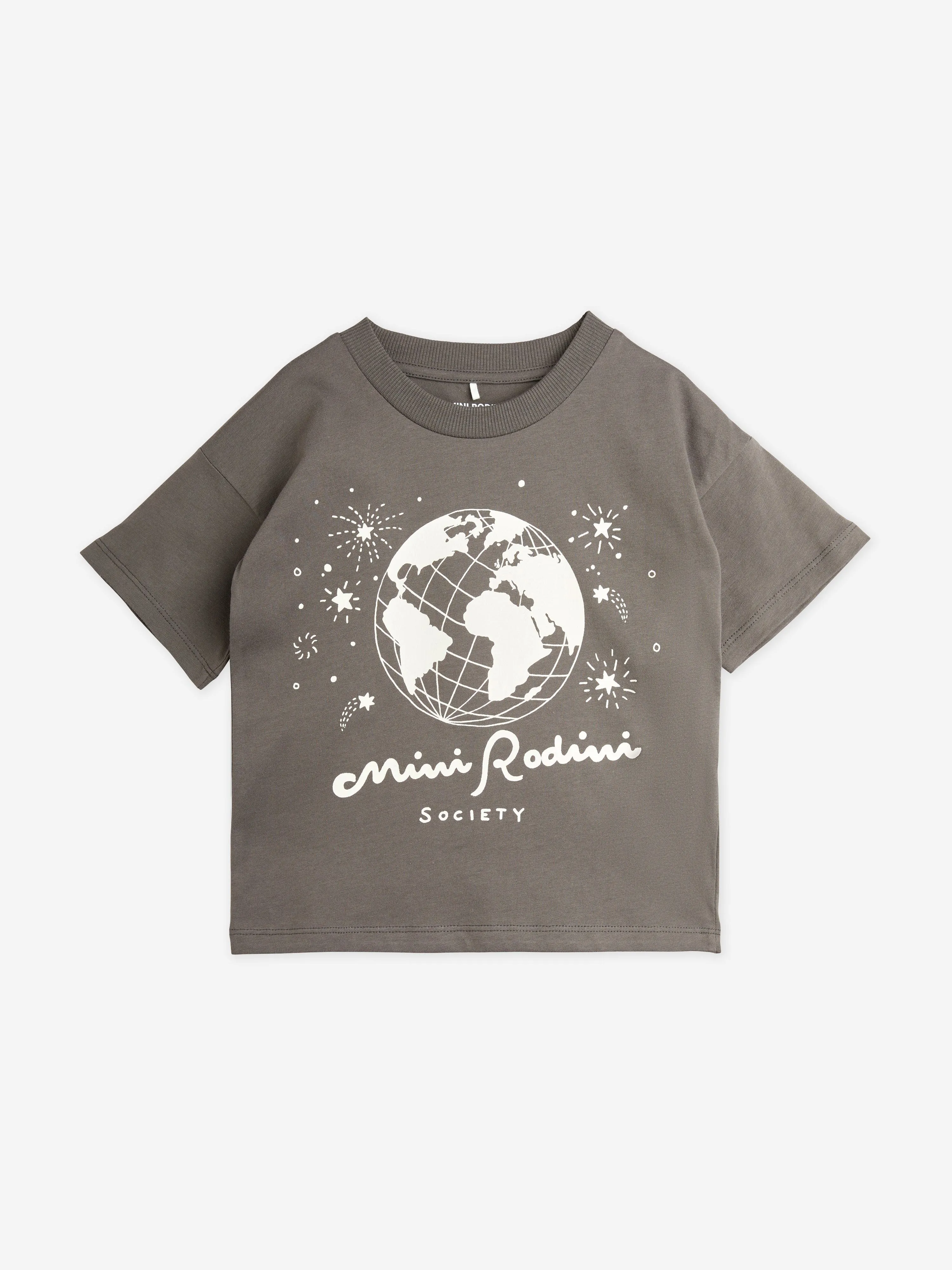 Mini Rodini Boys Society T-Shirt in Grey