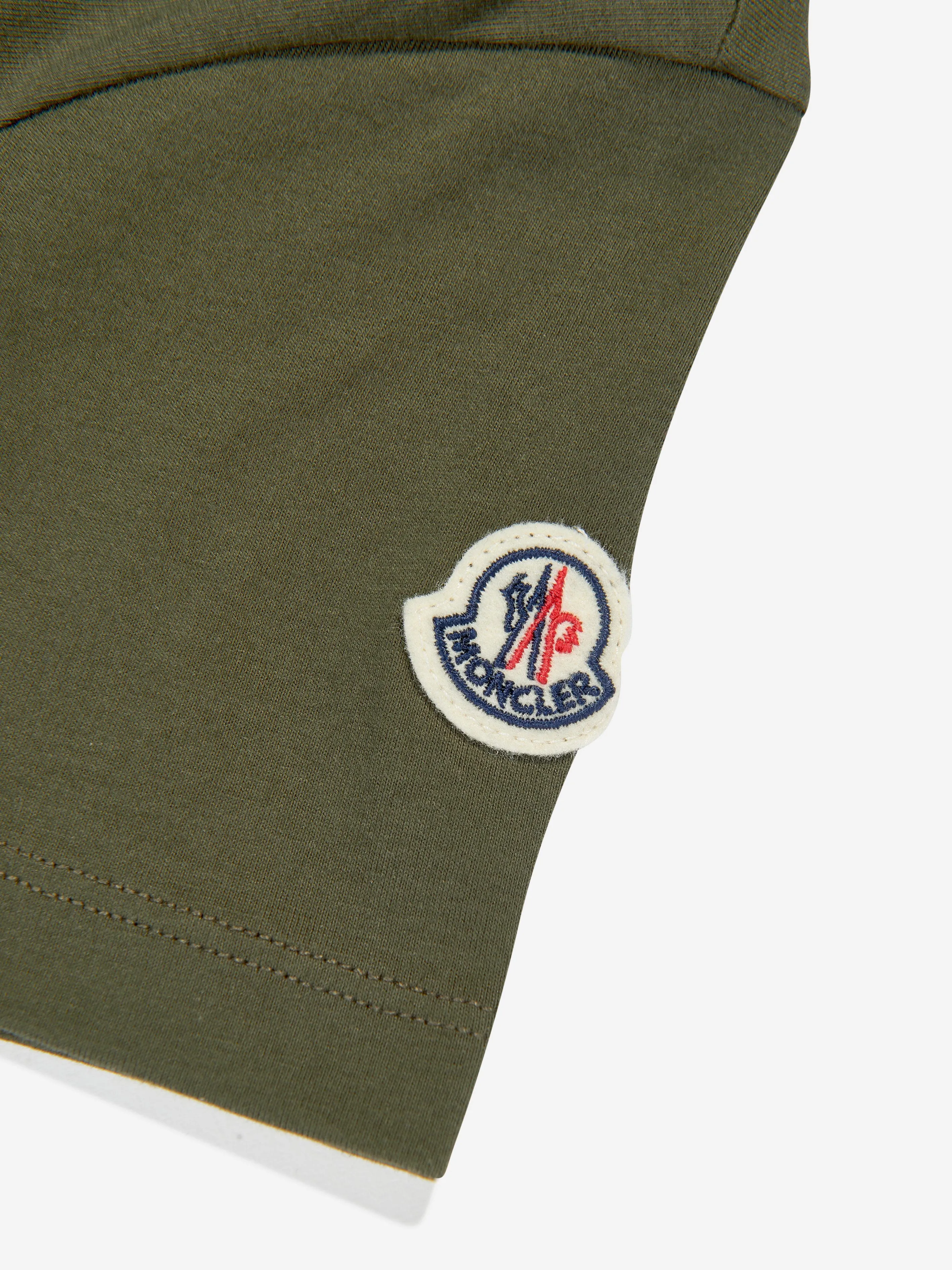 Moncler Enfant Boys Logo Print T-Shirt in Green