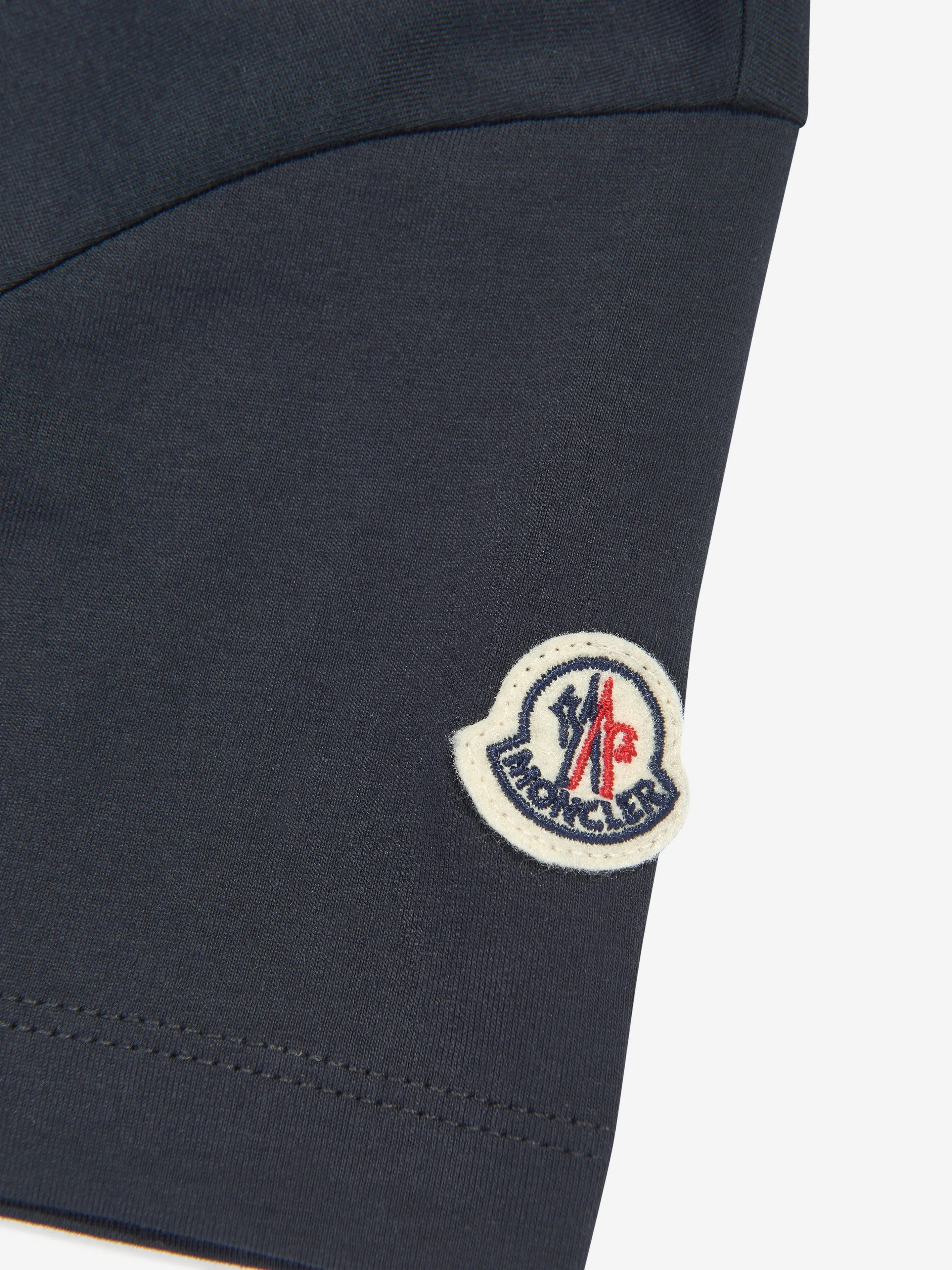 Moncler Enfant Boys Logo Print T-Shirt in Navy