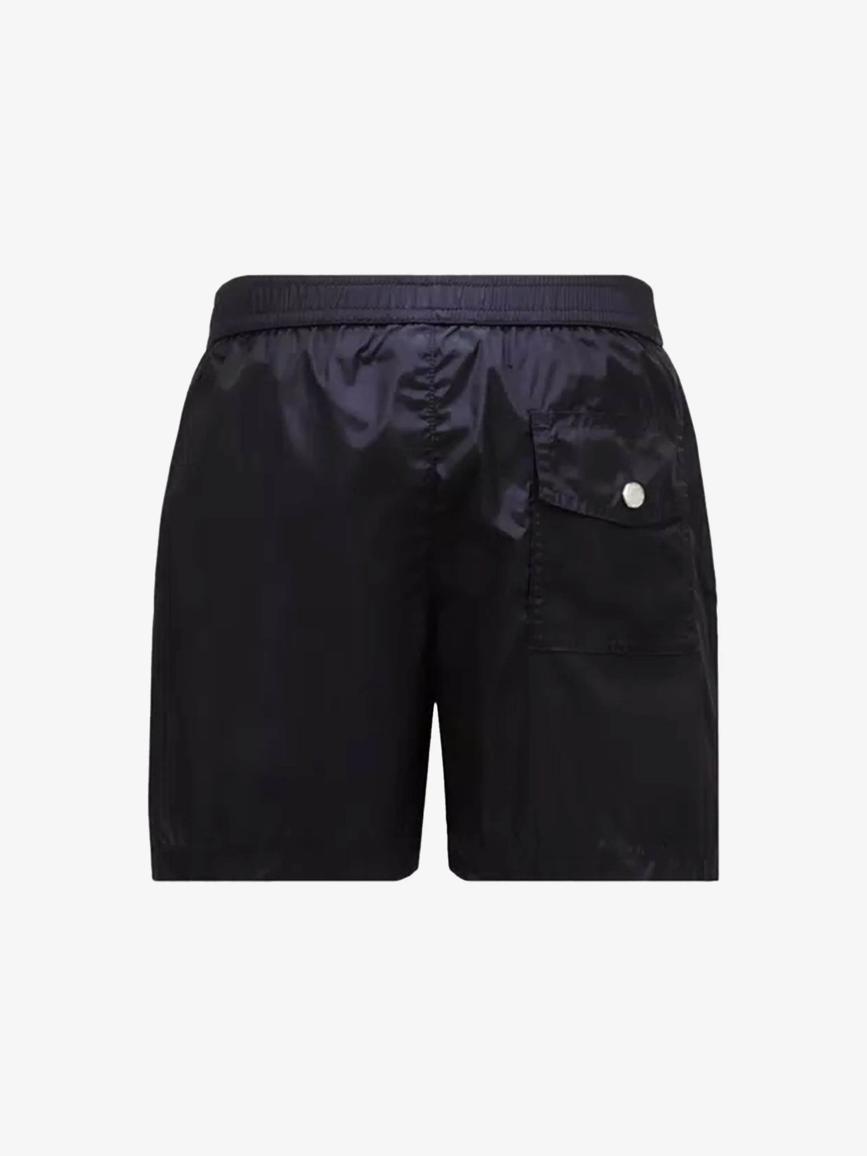 Moncler Enfant Boys Logo Swim Shorts in Navy