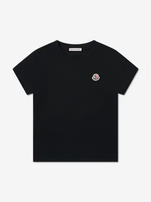 Moncler Enfant Boys Logo T-Shirt in Black
