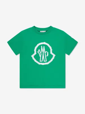 Moncler Enfant Boys Logo t-Shirt in Green