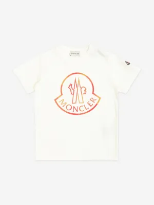 Moncler Enfant Boys Logo T-Shirt in White