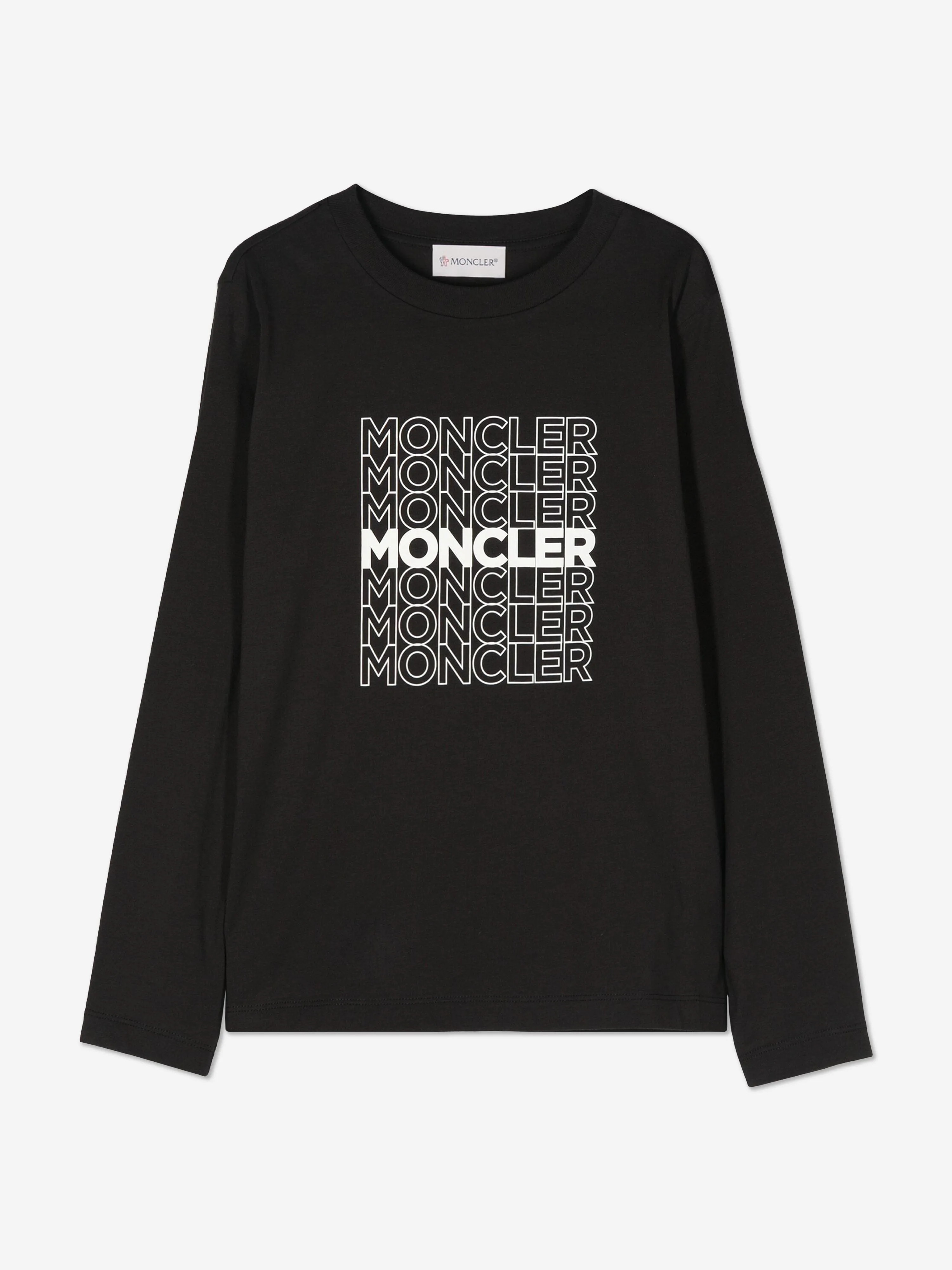 Moncler Enfant Boys Long Sleeve T-Shirt in Black