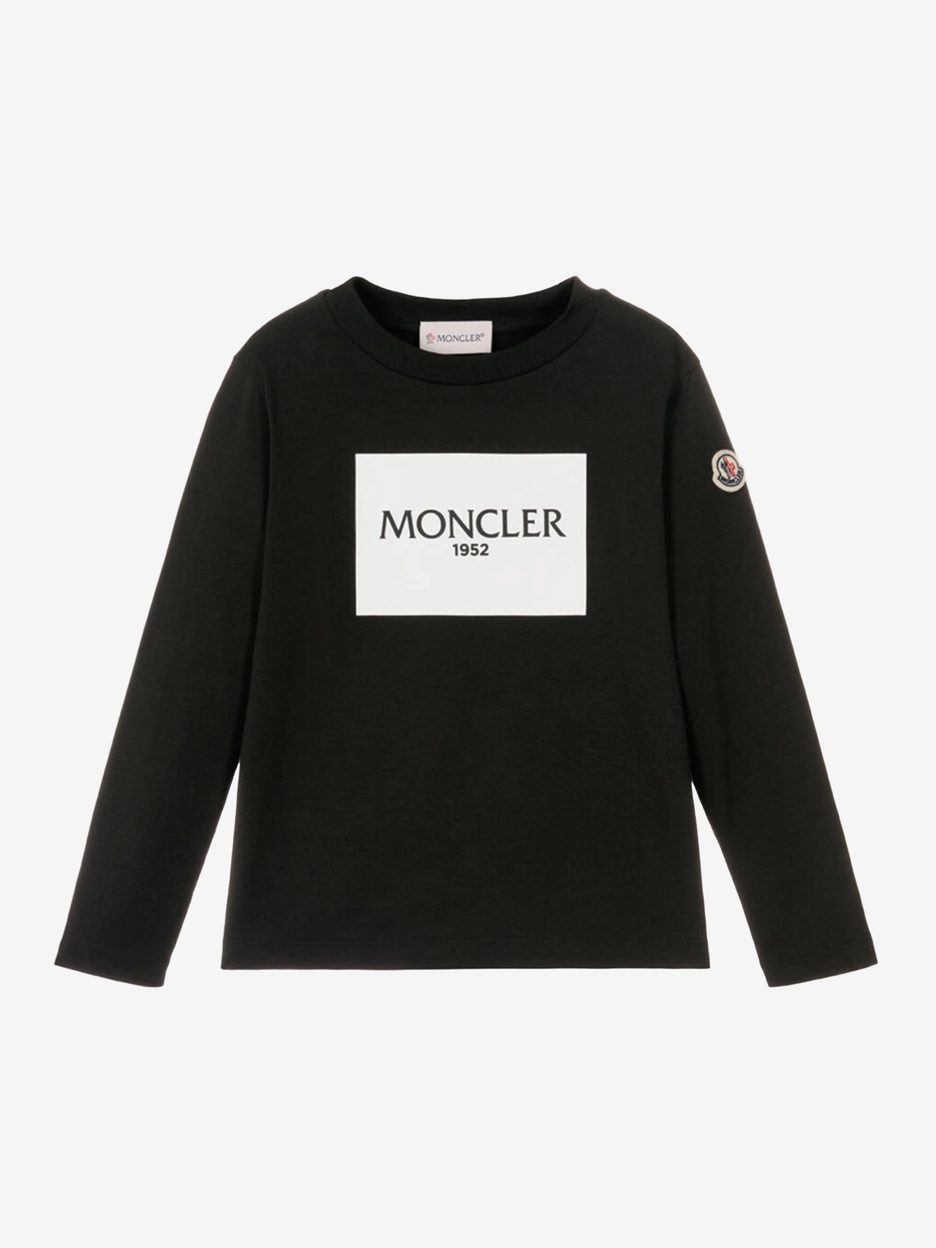 Moncler Enfant Boys Long Sleeve T-Shirt in Black