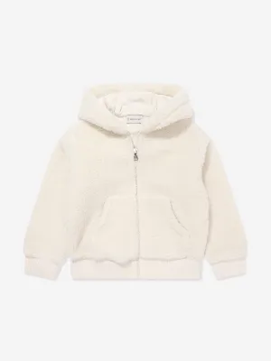 Moncler Enfant Boys Zip Up Cardigan in Ivory