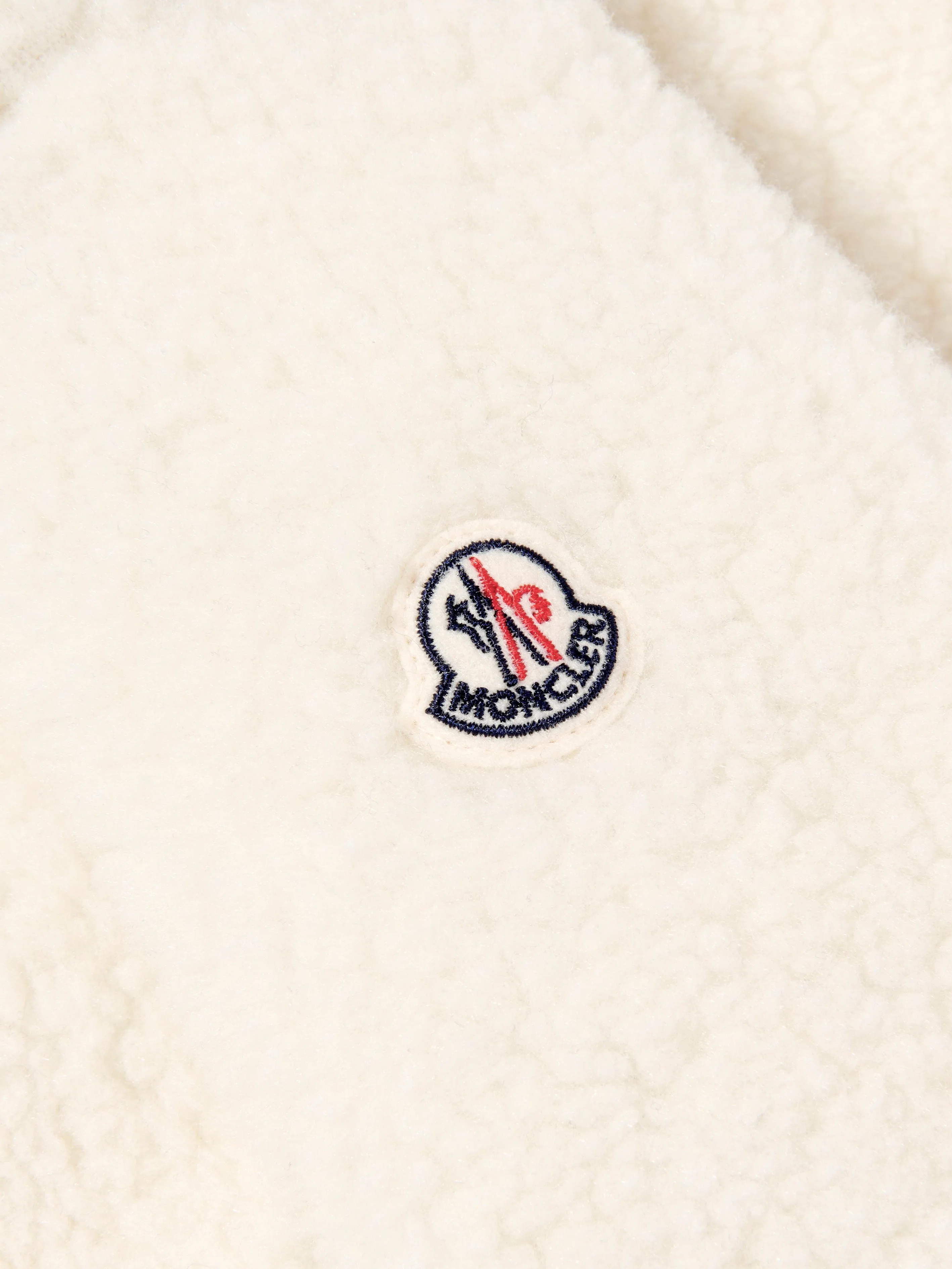 Moncler Enfant Boys Zip Up Cardigan in Ivory