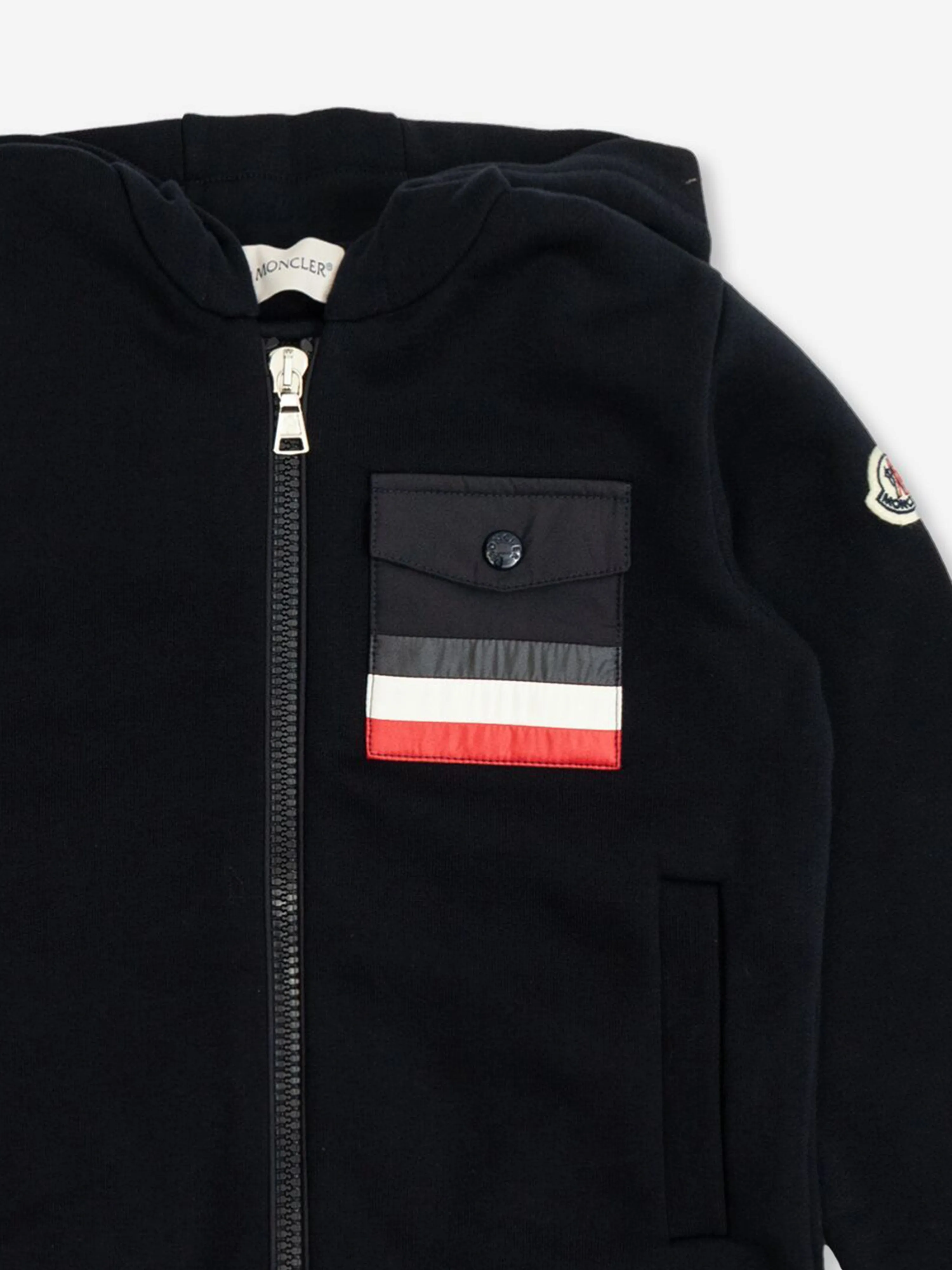 Moncler Enfant Boys Zip Up Top in Navy
