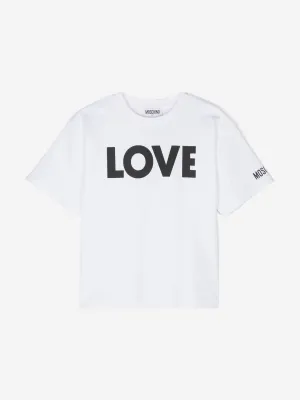 Moschino Kids Love T-Shirt in White