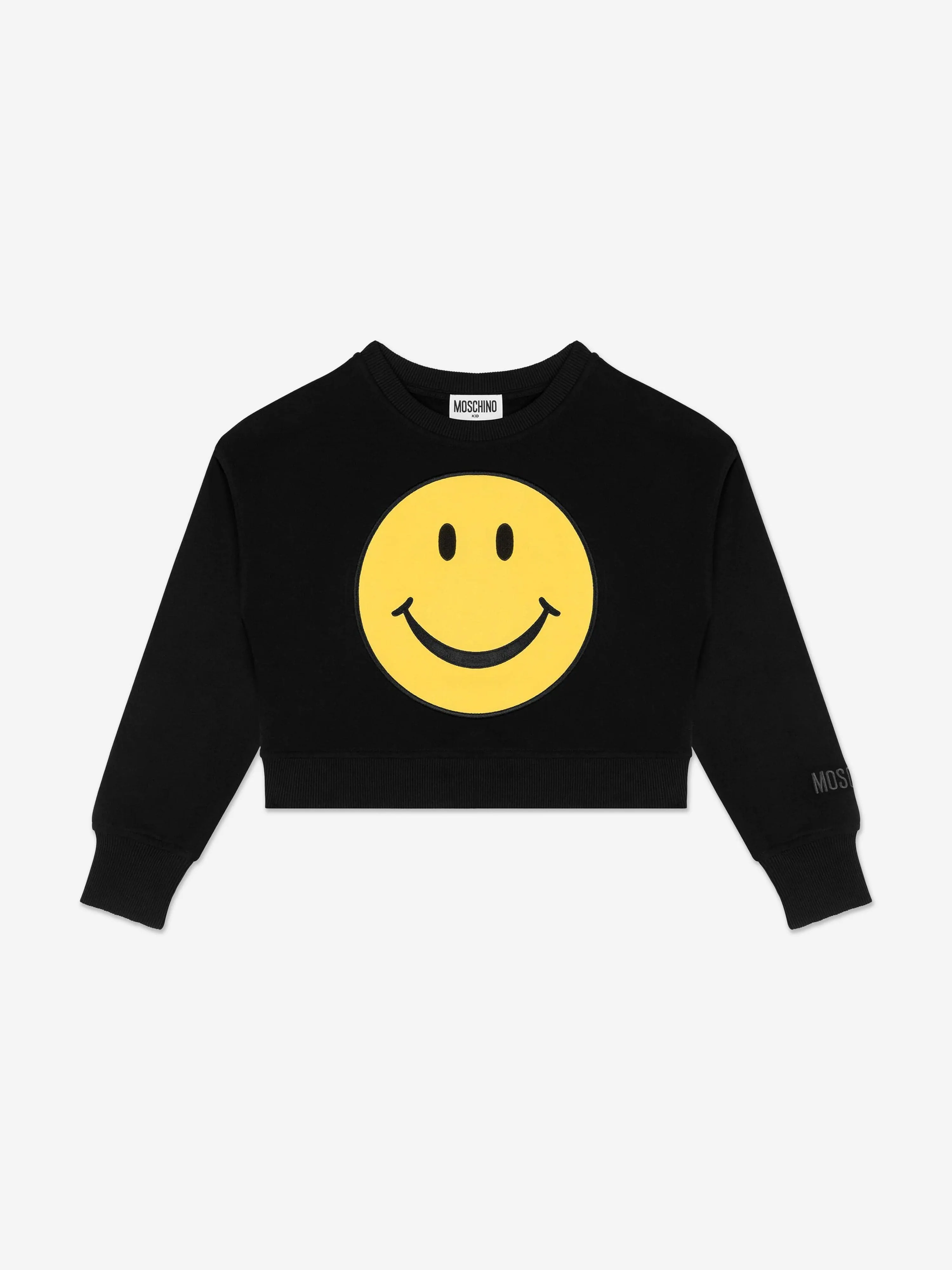 Moschino Kids Smiley Face Sweatshirt in Black