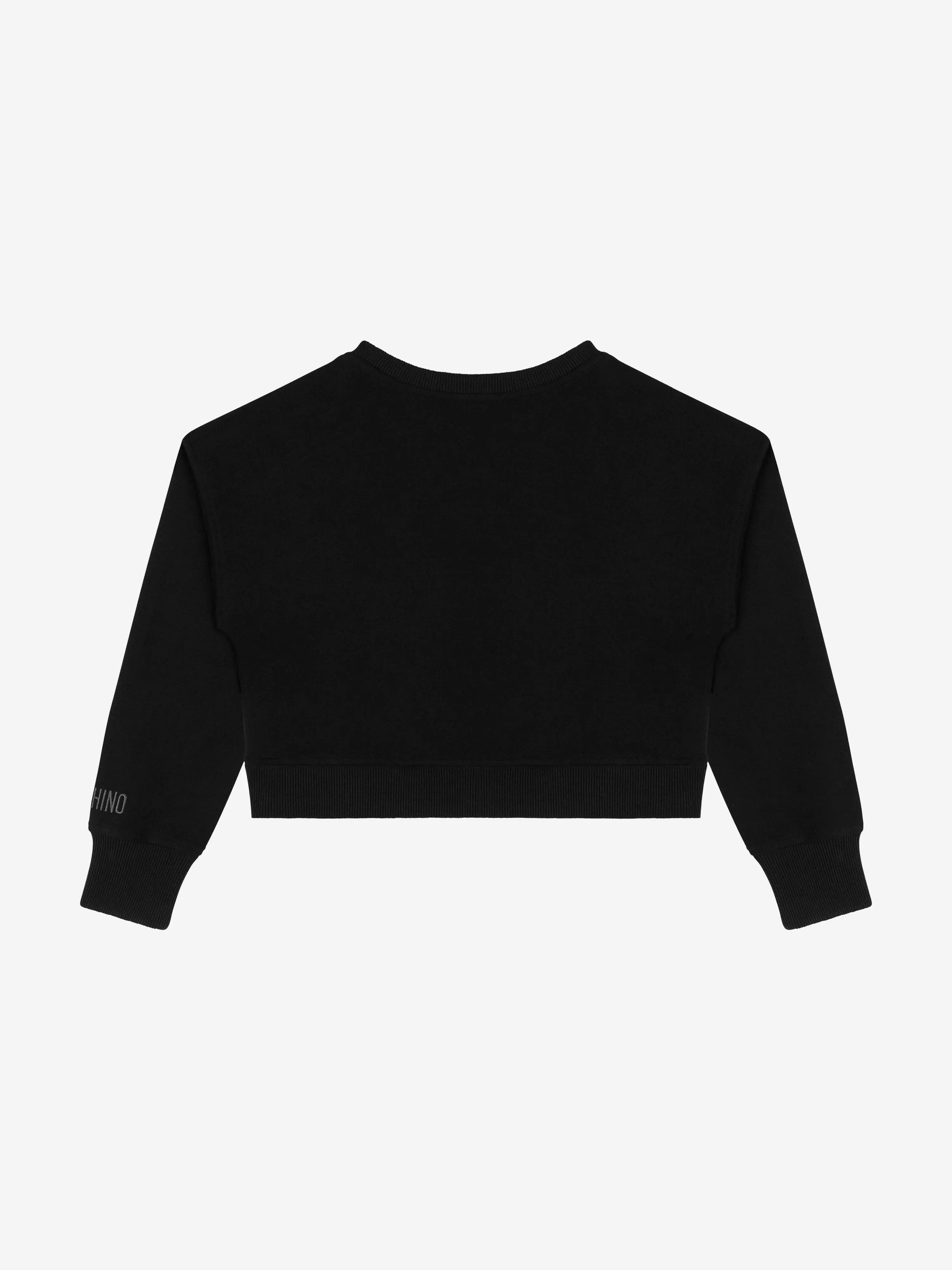 Moschino Kids Smiley Face Sweatshirt in Black