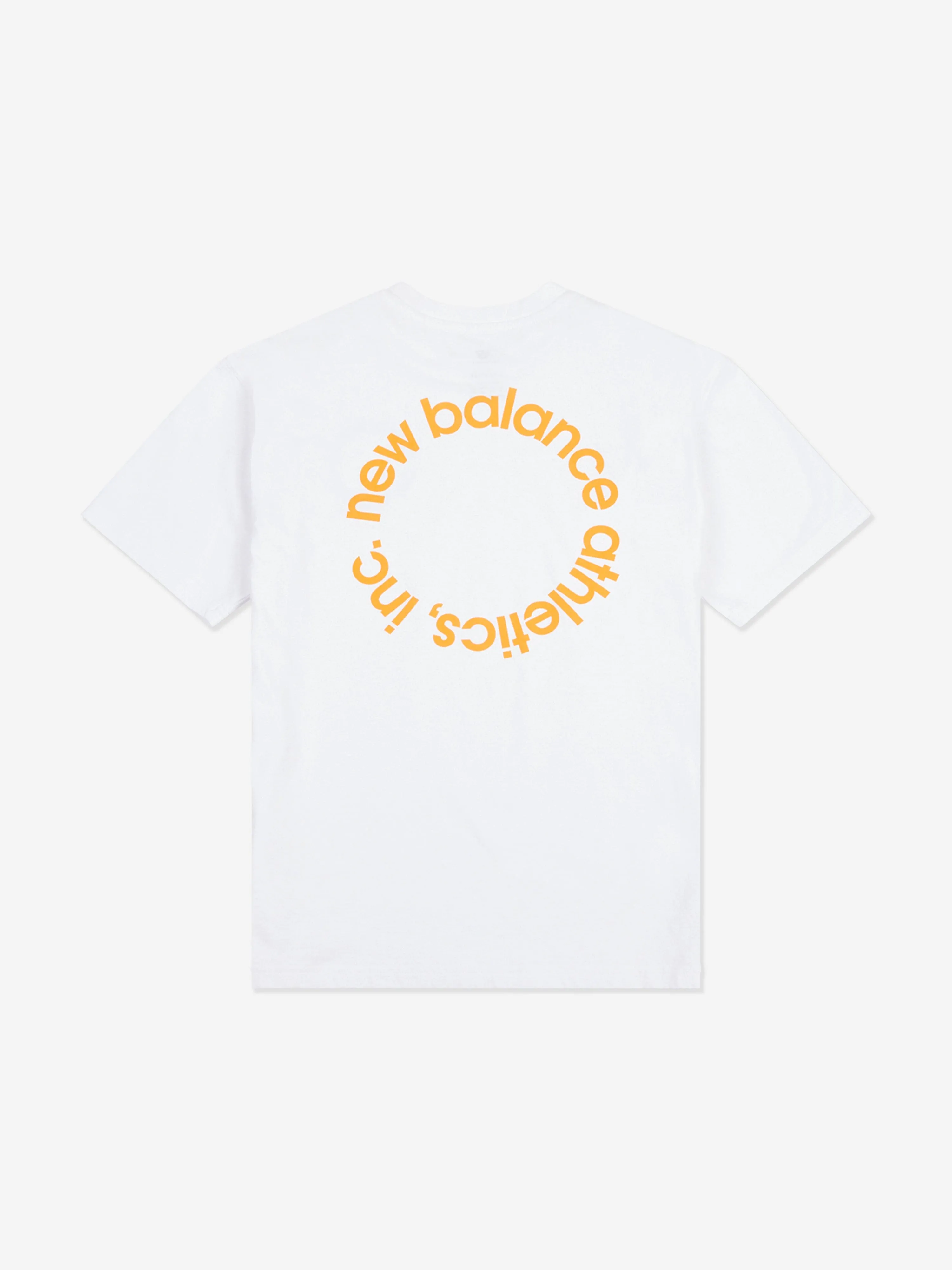 New Balance Boys Circular Logo Graphic T-Shirt in White
