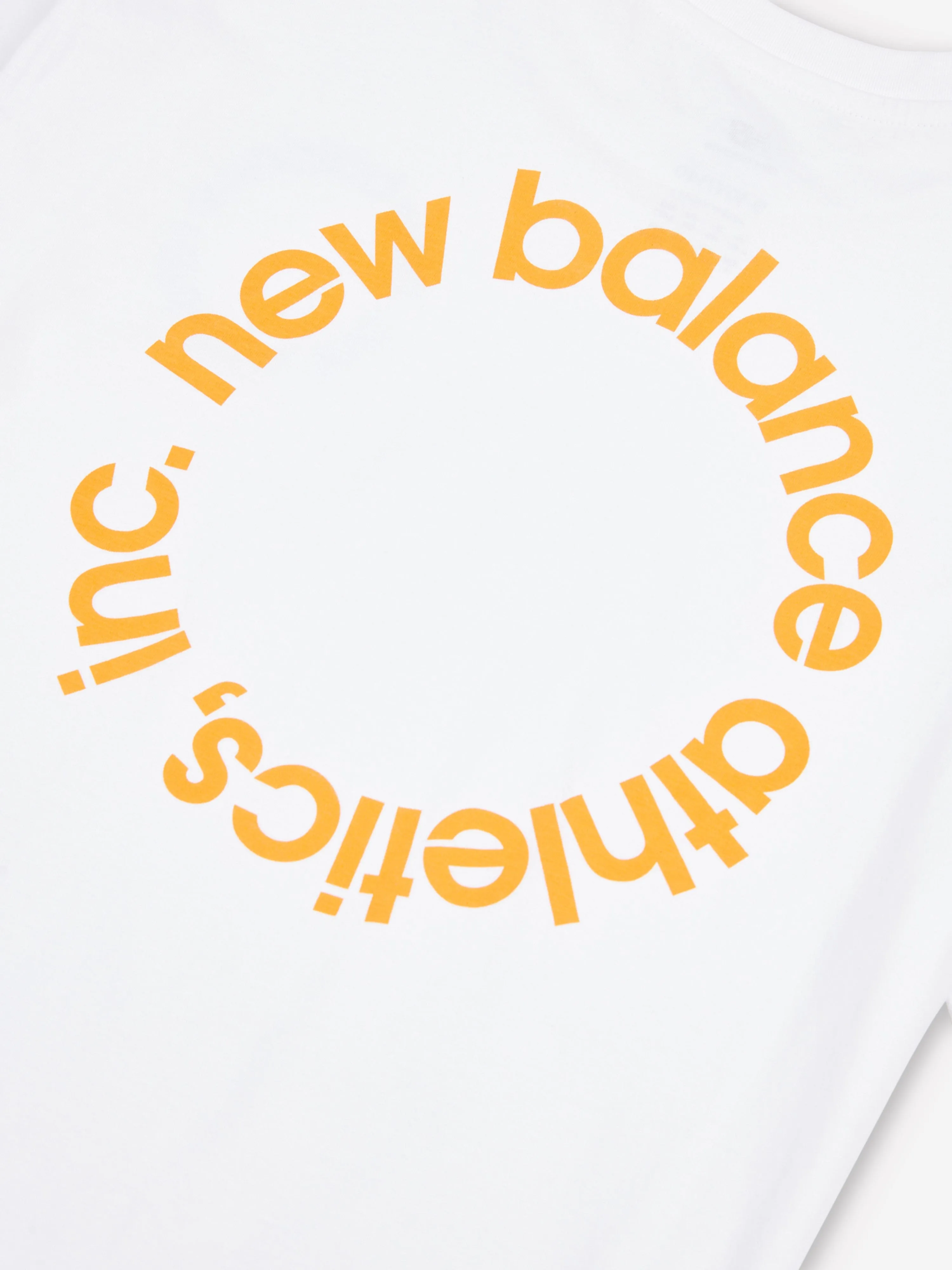 New Balance Boys Circular Logo Graphic T-Shirt in White