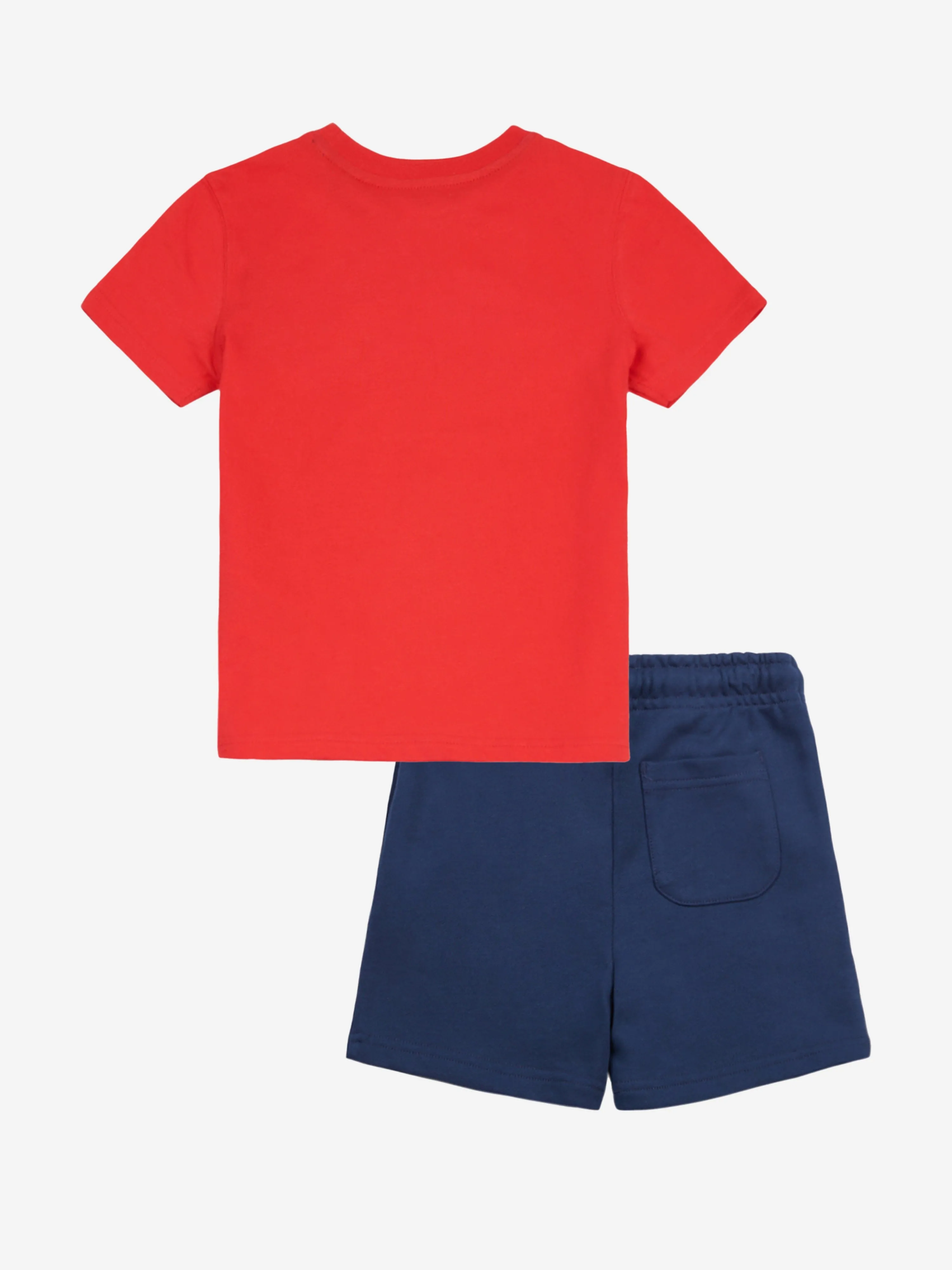 New Balance Boys Colourblock T-Shirt and Shorts Set in Red