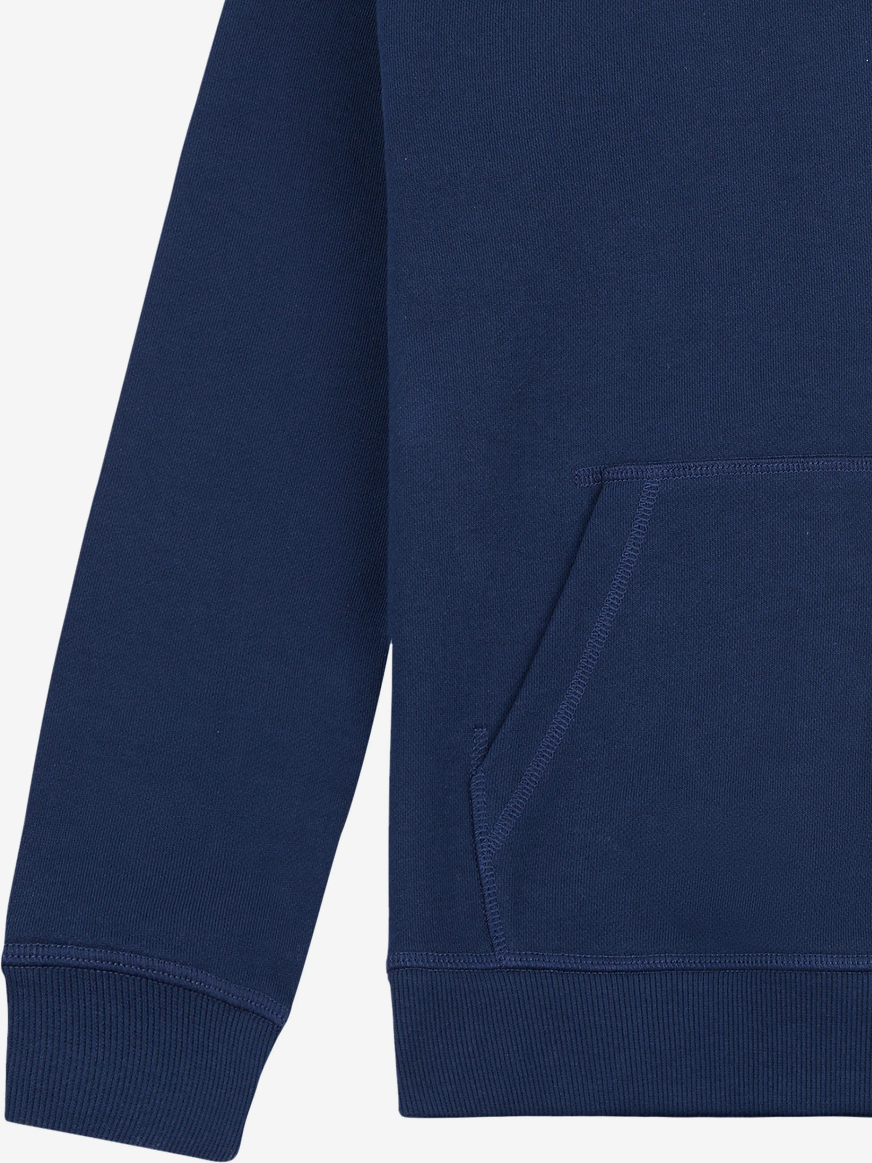 New Balance Boys French Terry Small Logo Hoodie in Navy