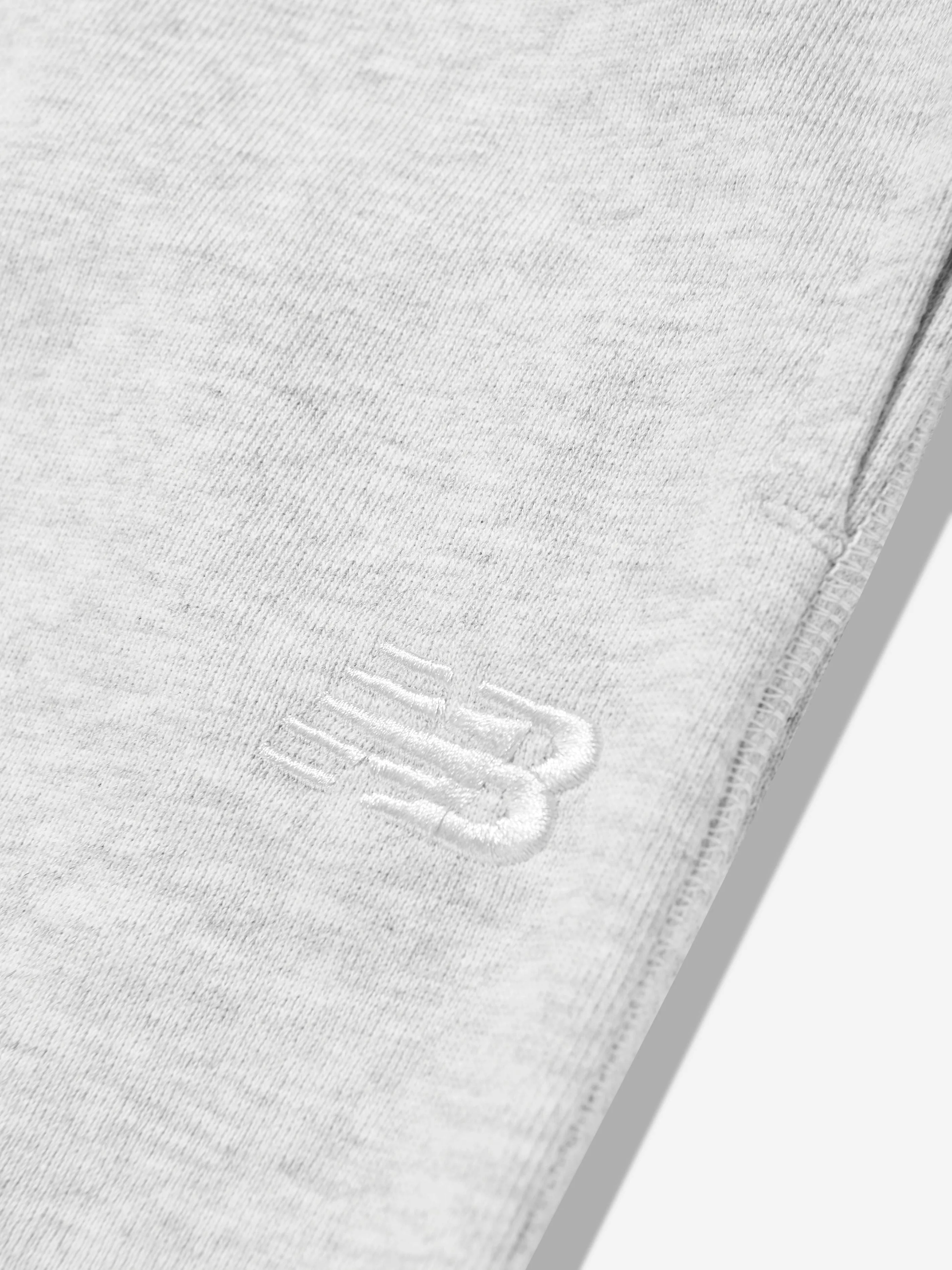 New Balance Boys French Terry Small Logo Joggers in Grey
