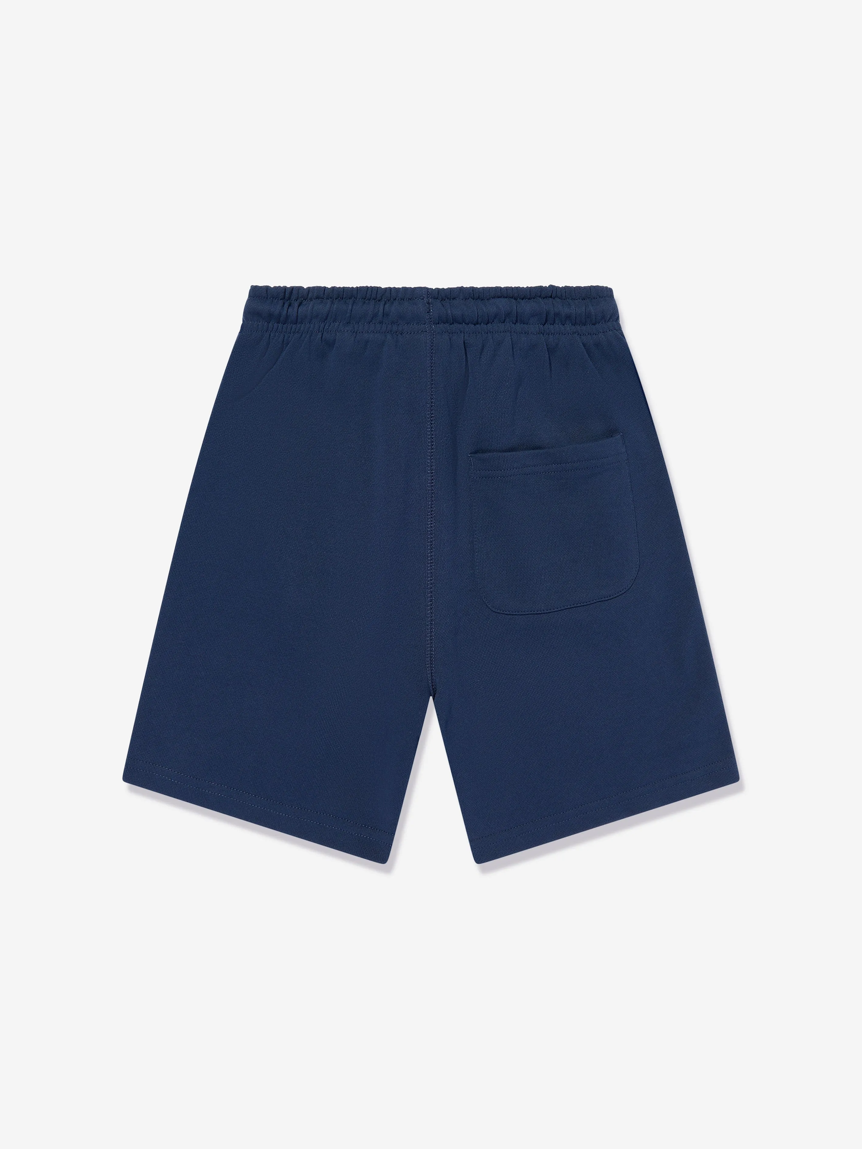 New Balance Boys French Terry Small Logo Shorts in Navy