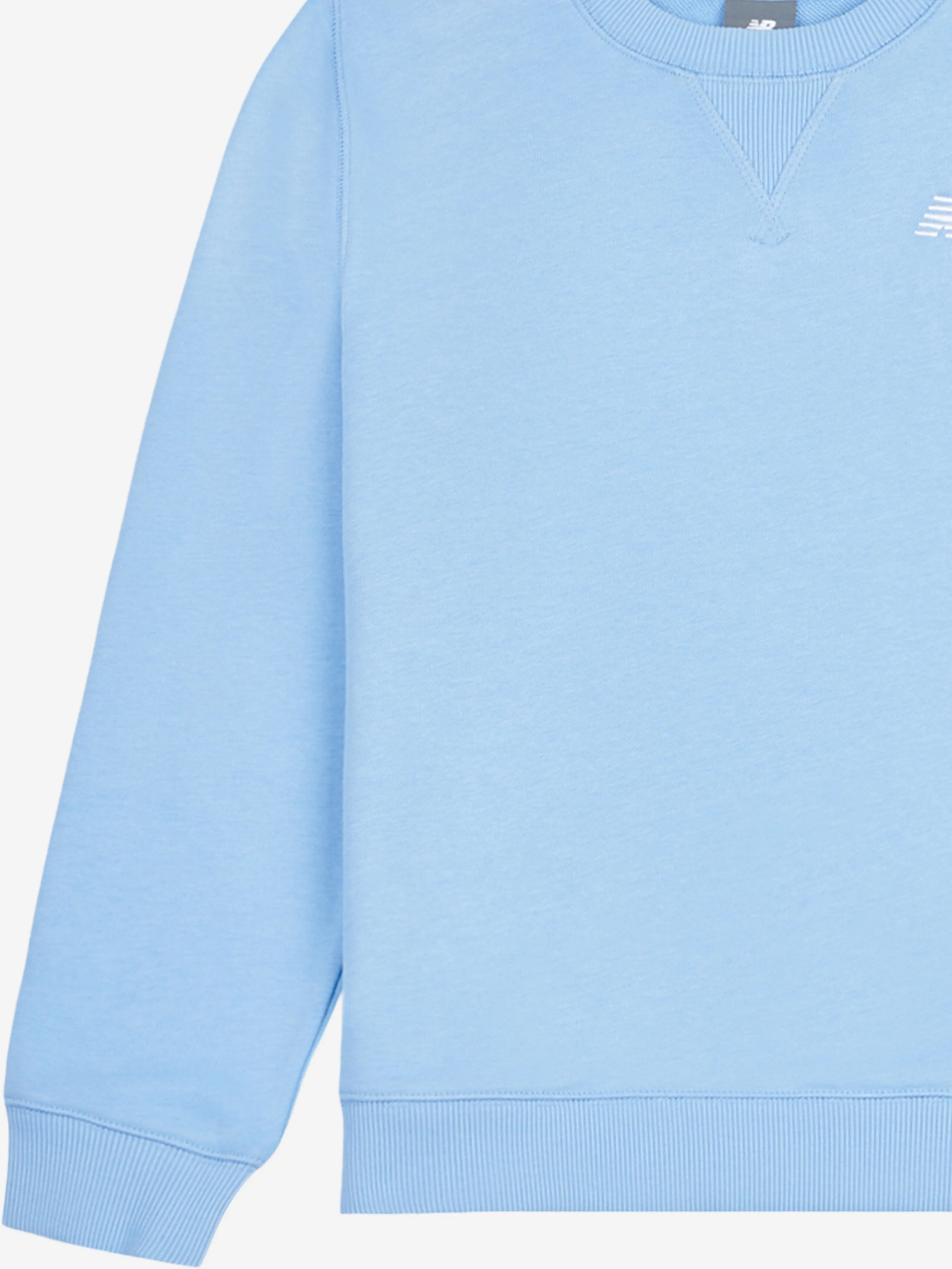 New Balance Boys French Terry Small Logo Sweatshirt in Blue