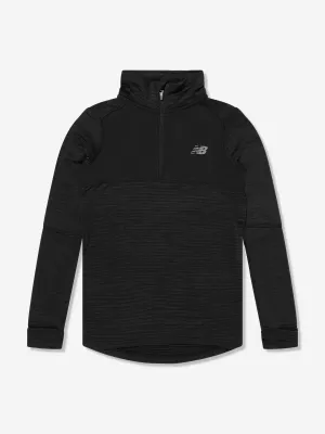 New Balance Boys Heat Grid 1/4 Zip Sweatshirt in Black