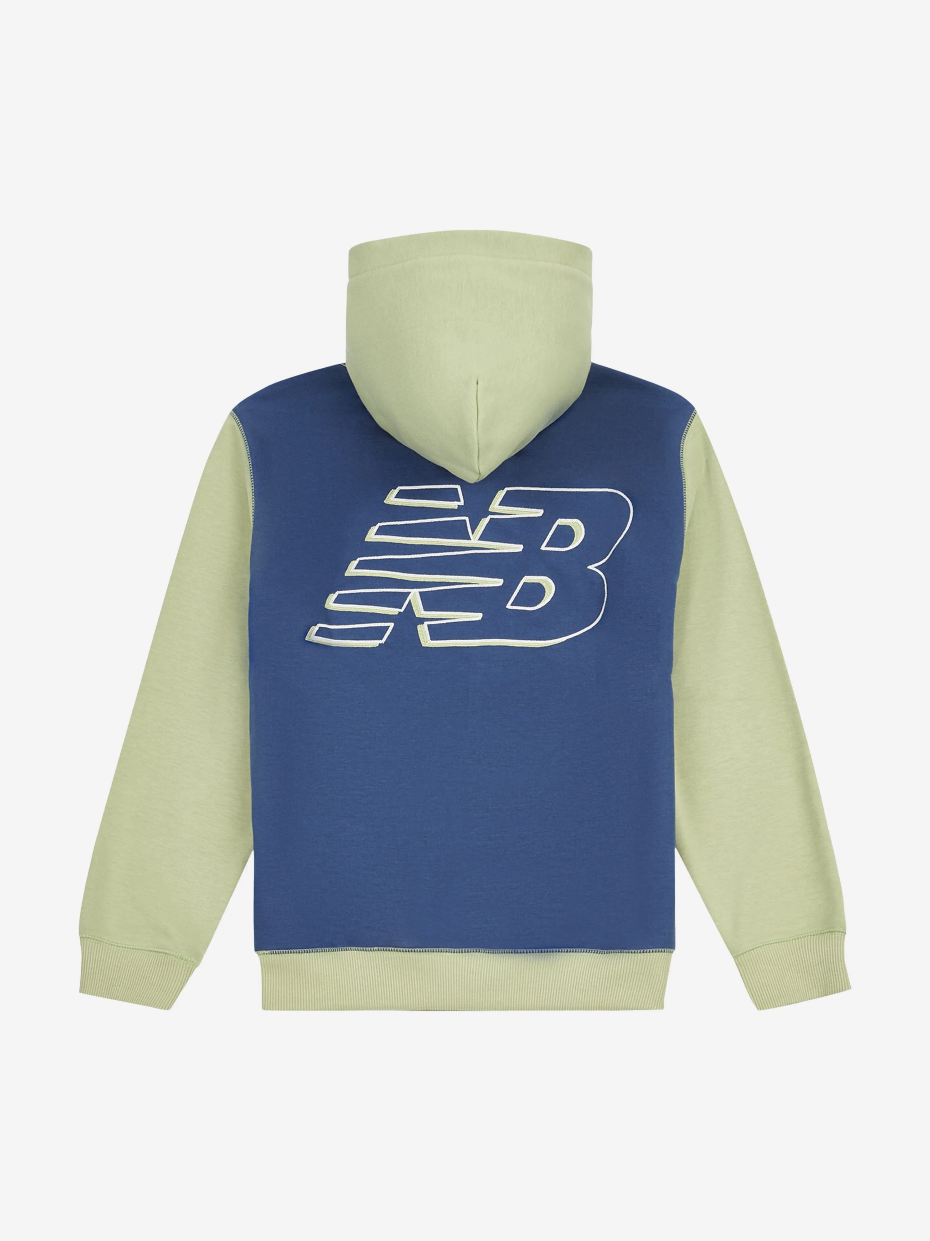 New Balance Boys Premium Contrast Hoodie in Green