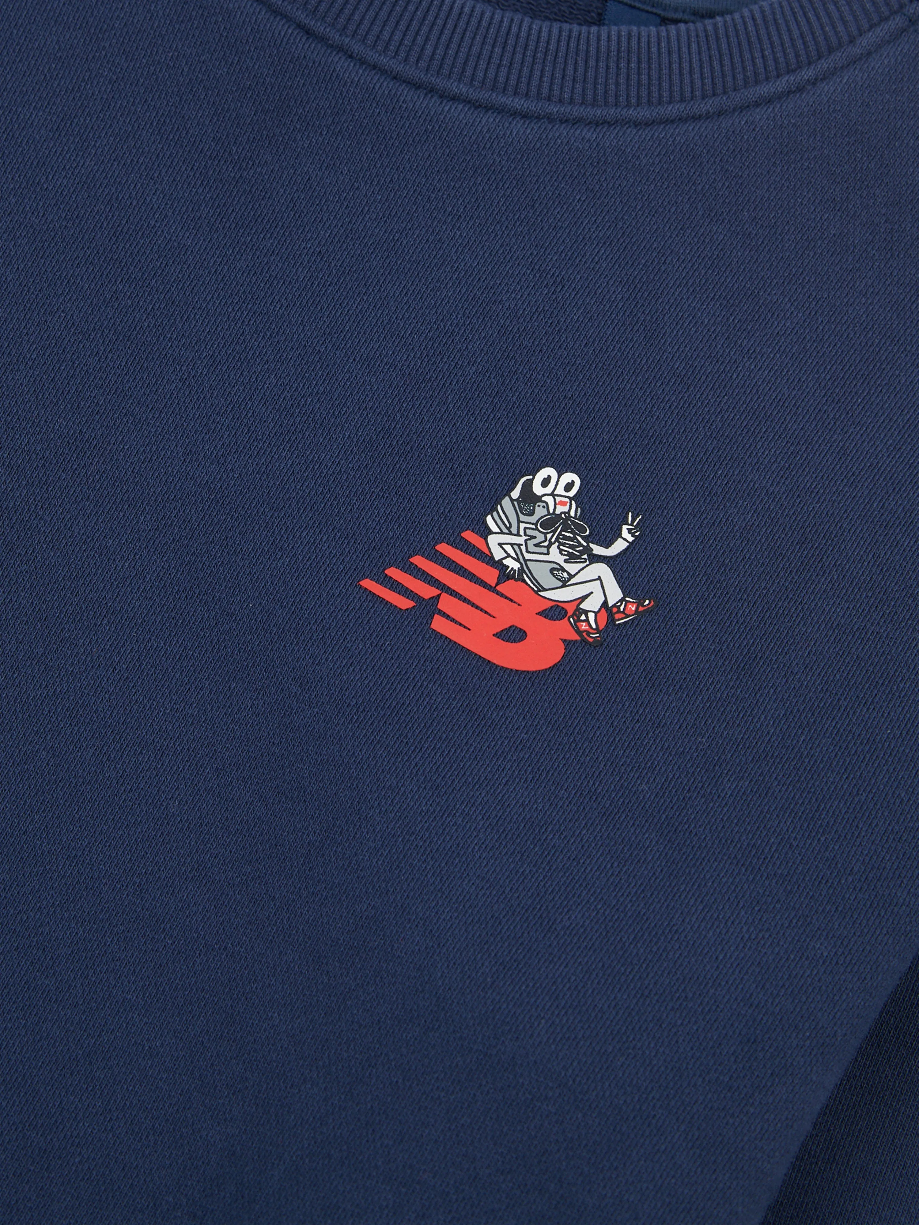 New Balance Boys Sneaker Guy Sweatshirt in Navy