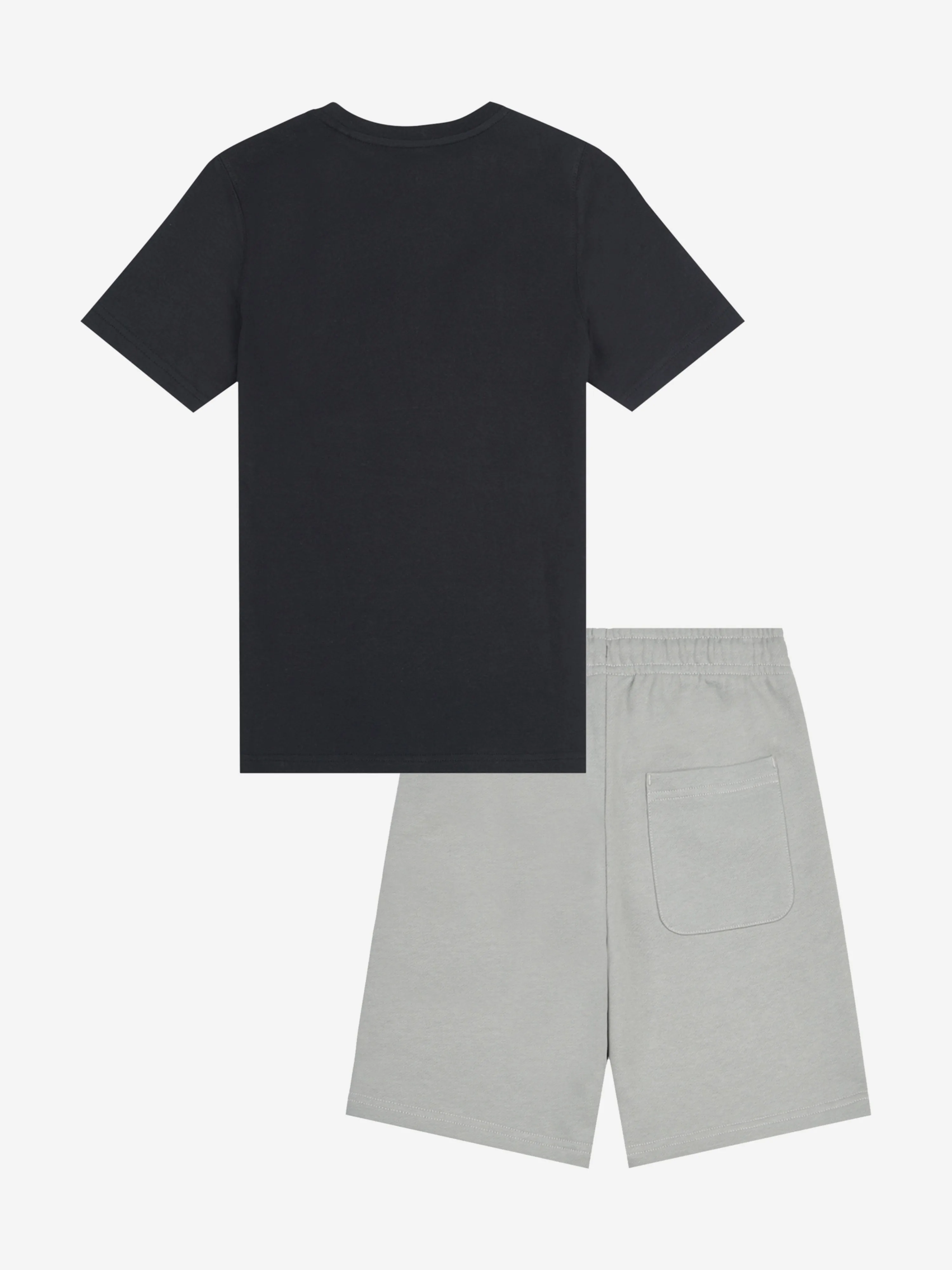 New Balance Boys The System Graphic T-Shirt and Shorts Set in Black