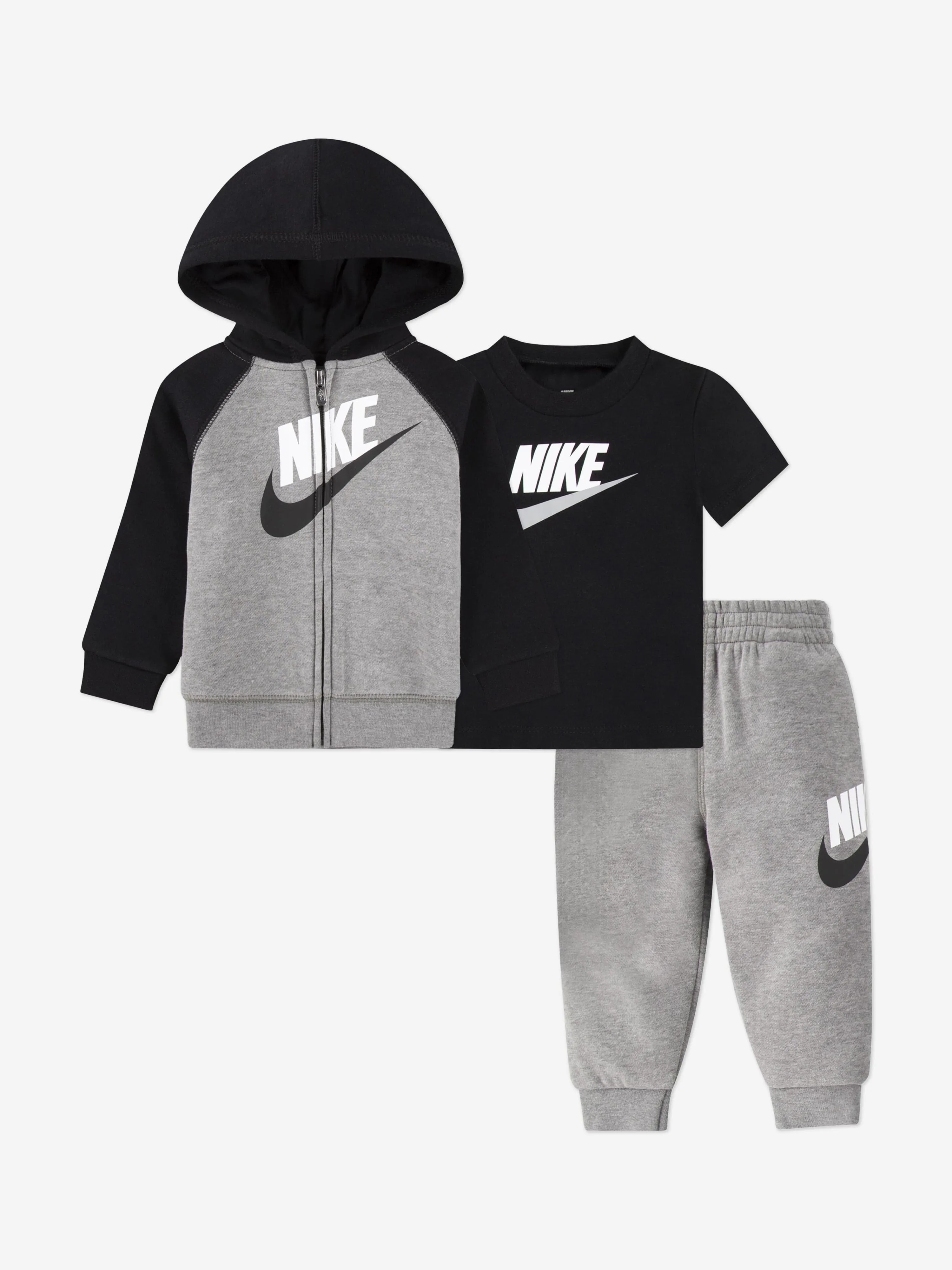 Nike Boys 3 Piece Tracksuit Set in Grey