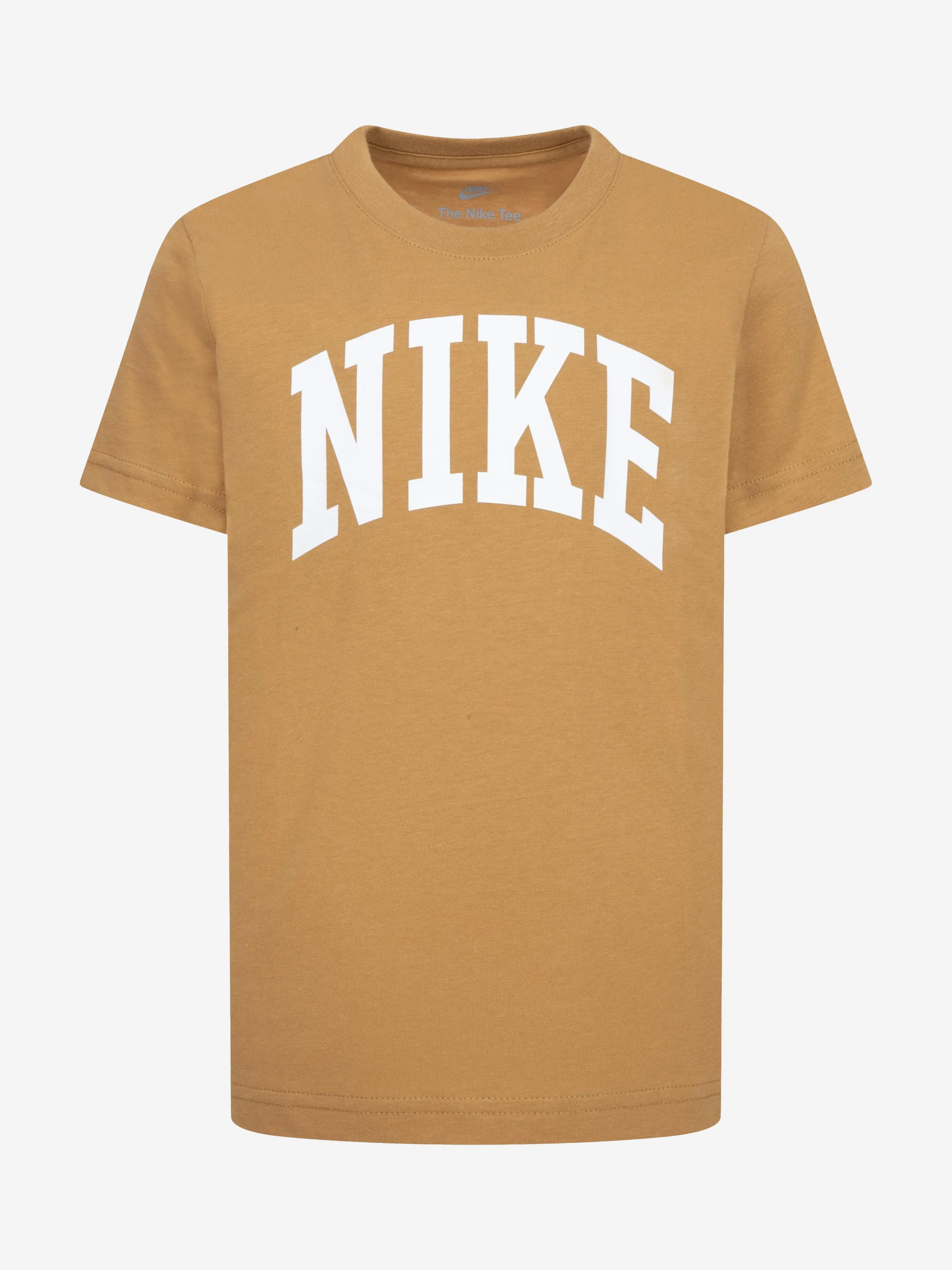 Nike Kids Club Seasonal Jersey T-Shirt in Beige