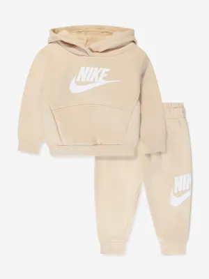 Nike Kids NKN Club Fleece Tracksuit in Beige