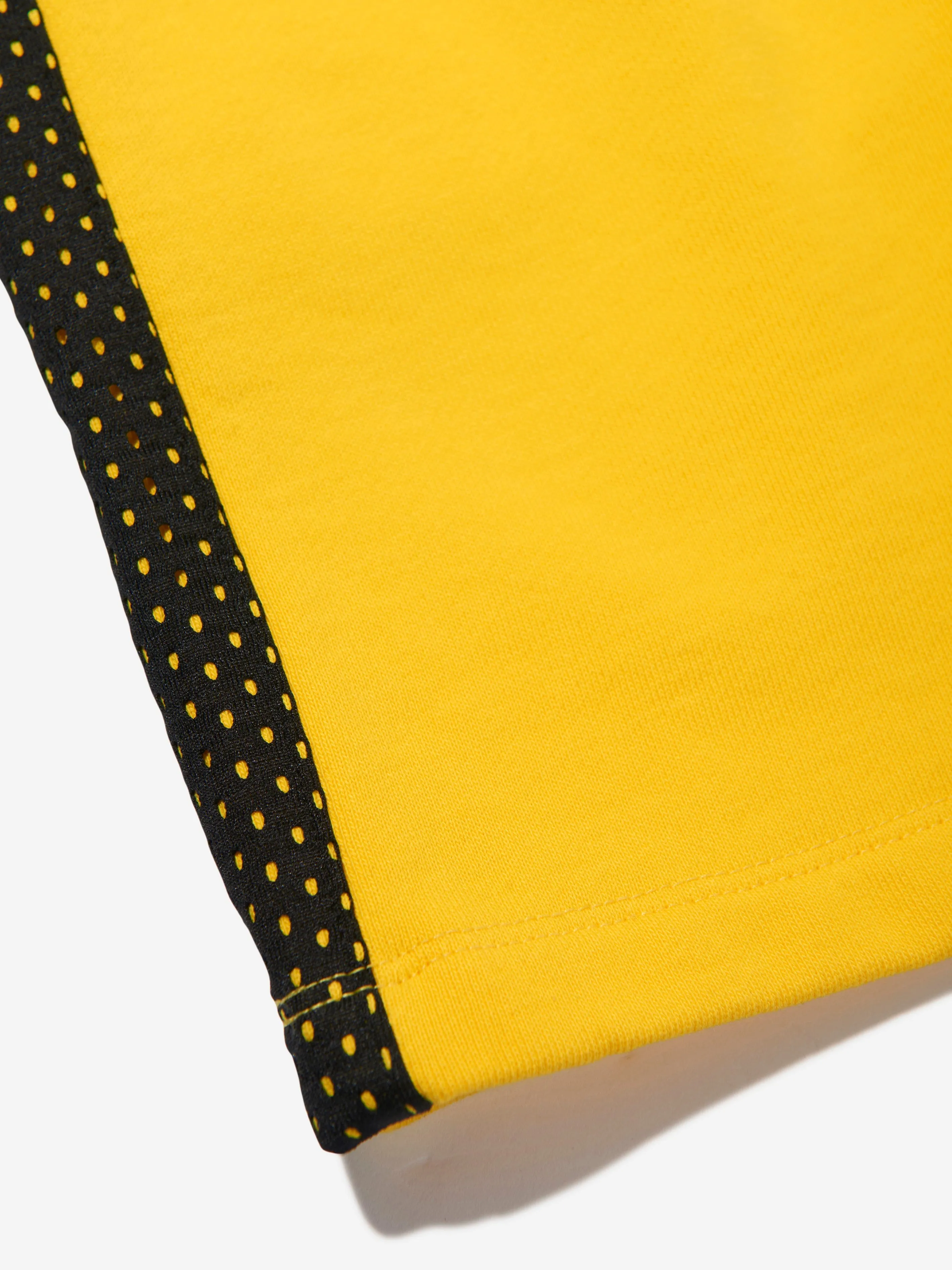 Off-White Boys Baseball Logo Mesh Shorts in Yellow