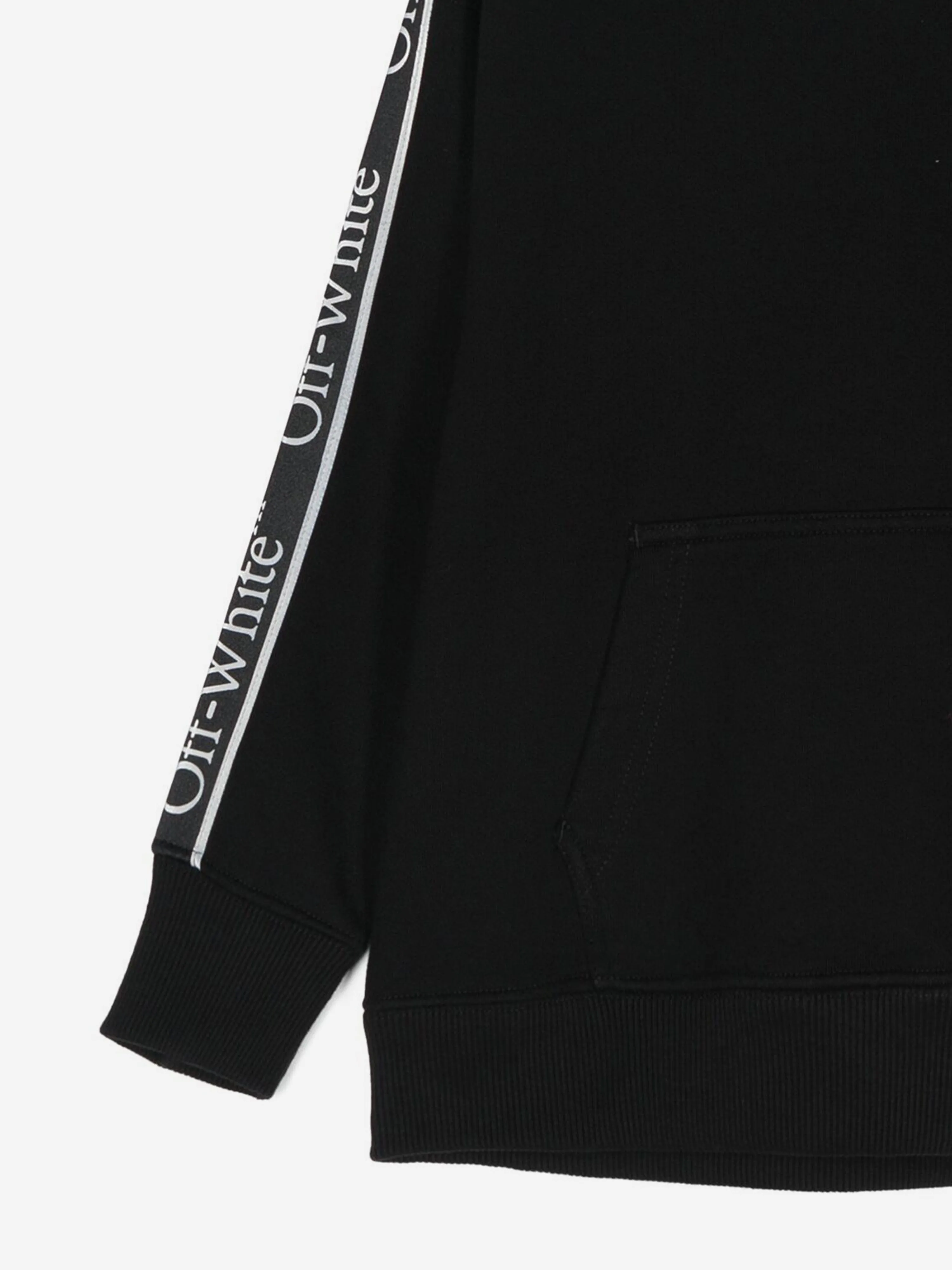 Off-White Boys Bookish Logo Band Hoodie in Black