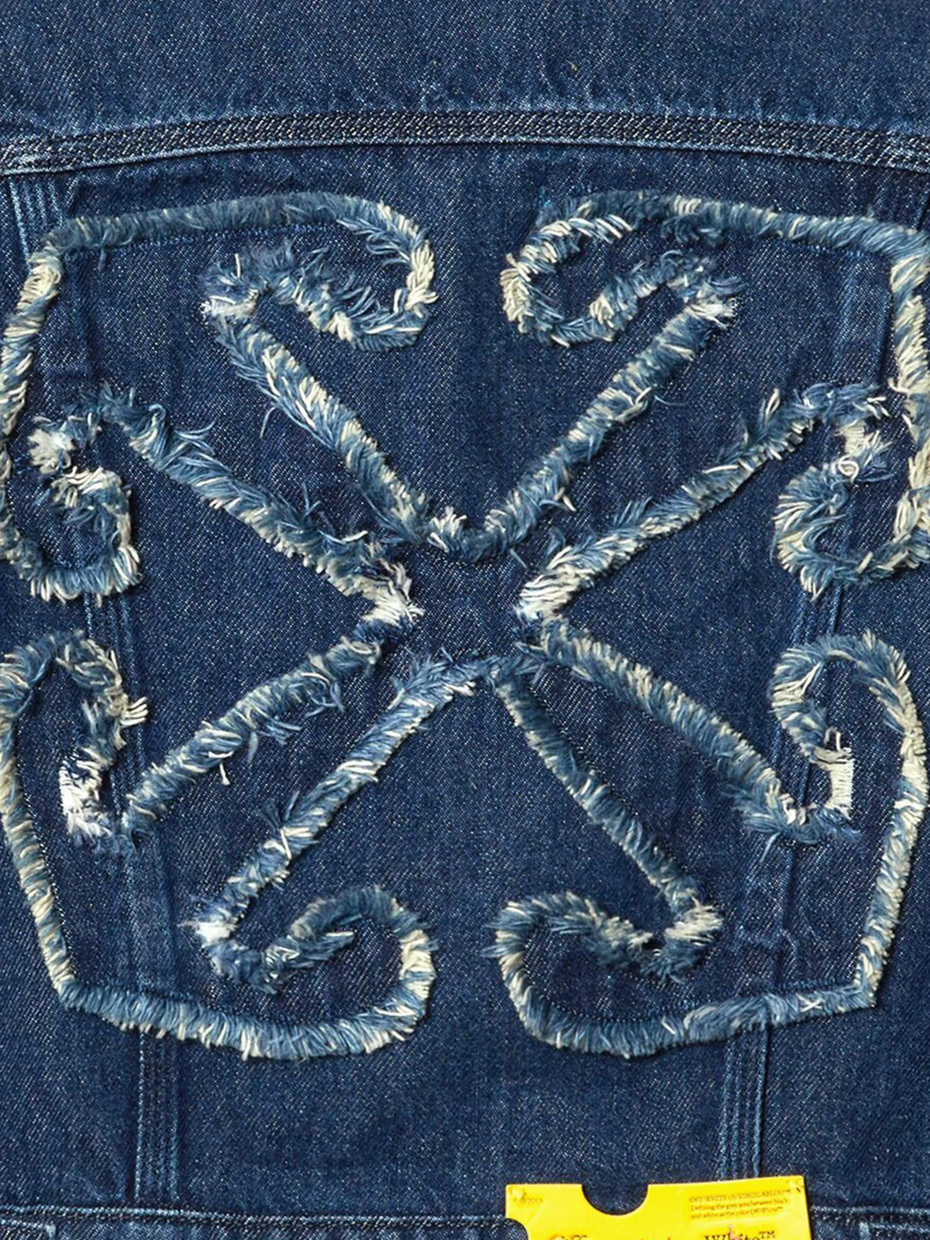 Off-White Boys Bookish Patch Denim Jacket in Blue