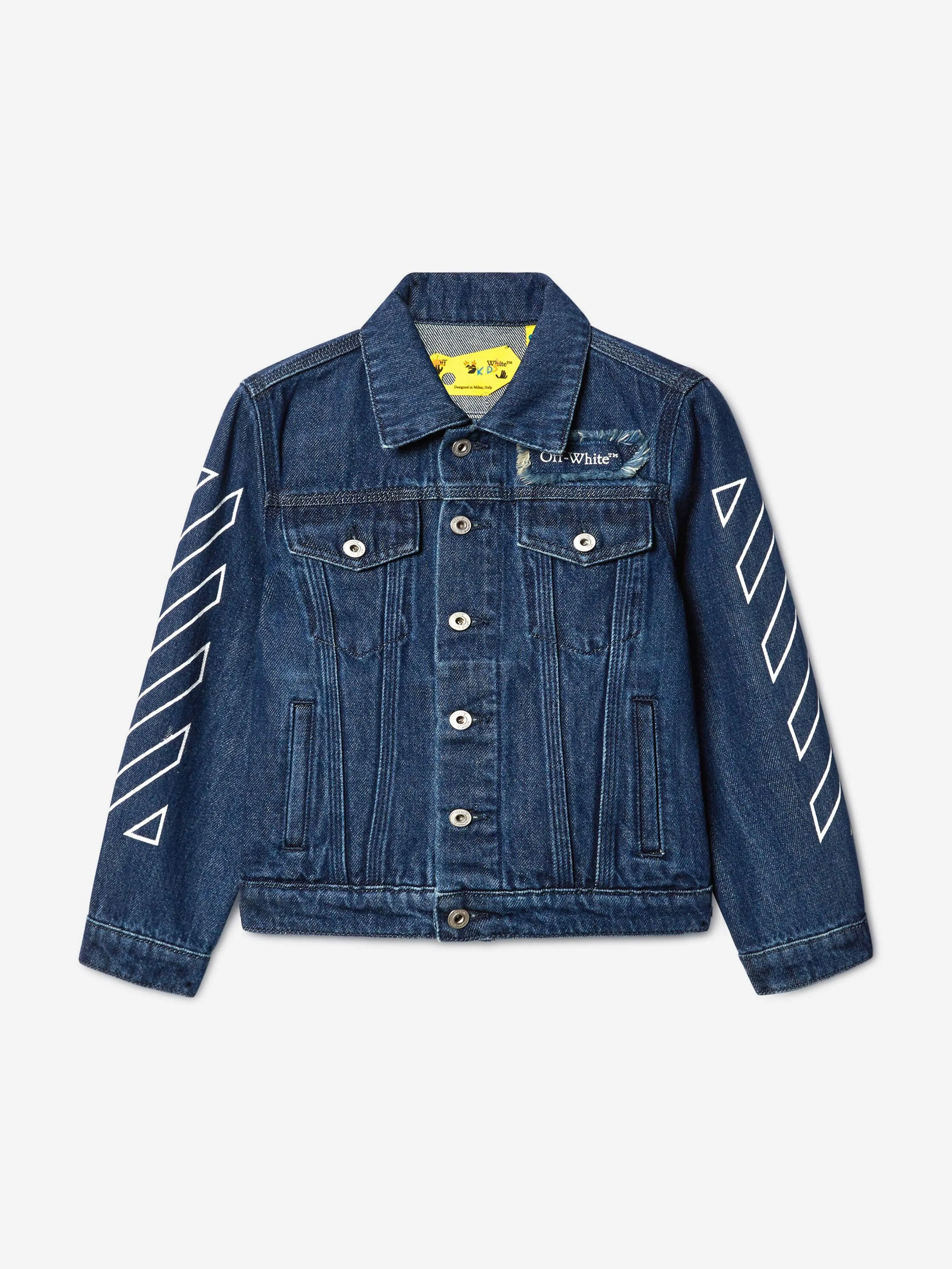 Off-White Boys Bookish Patch Denim Jacket in Blue