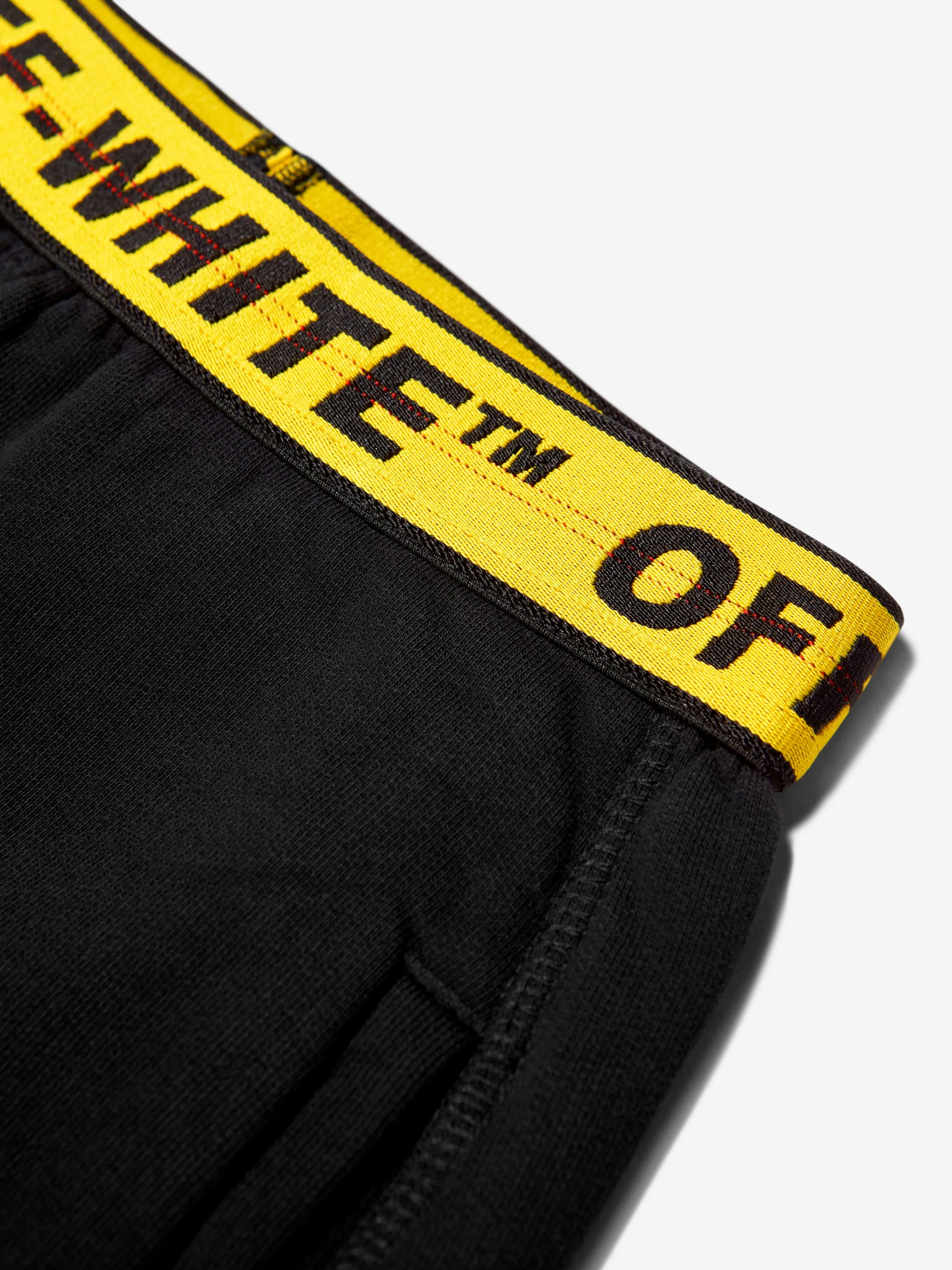 Off-White Boys Logo Industrial Sweat Shorts In Black