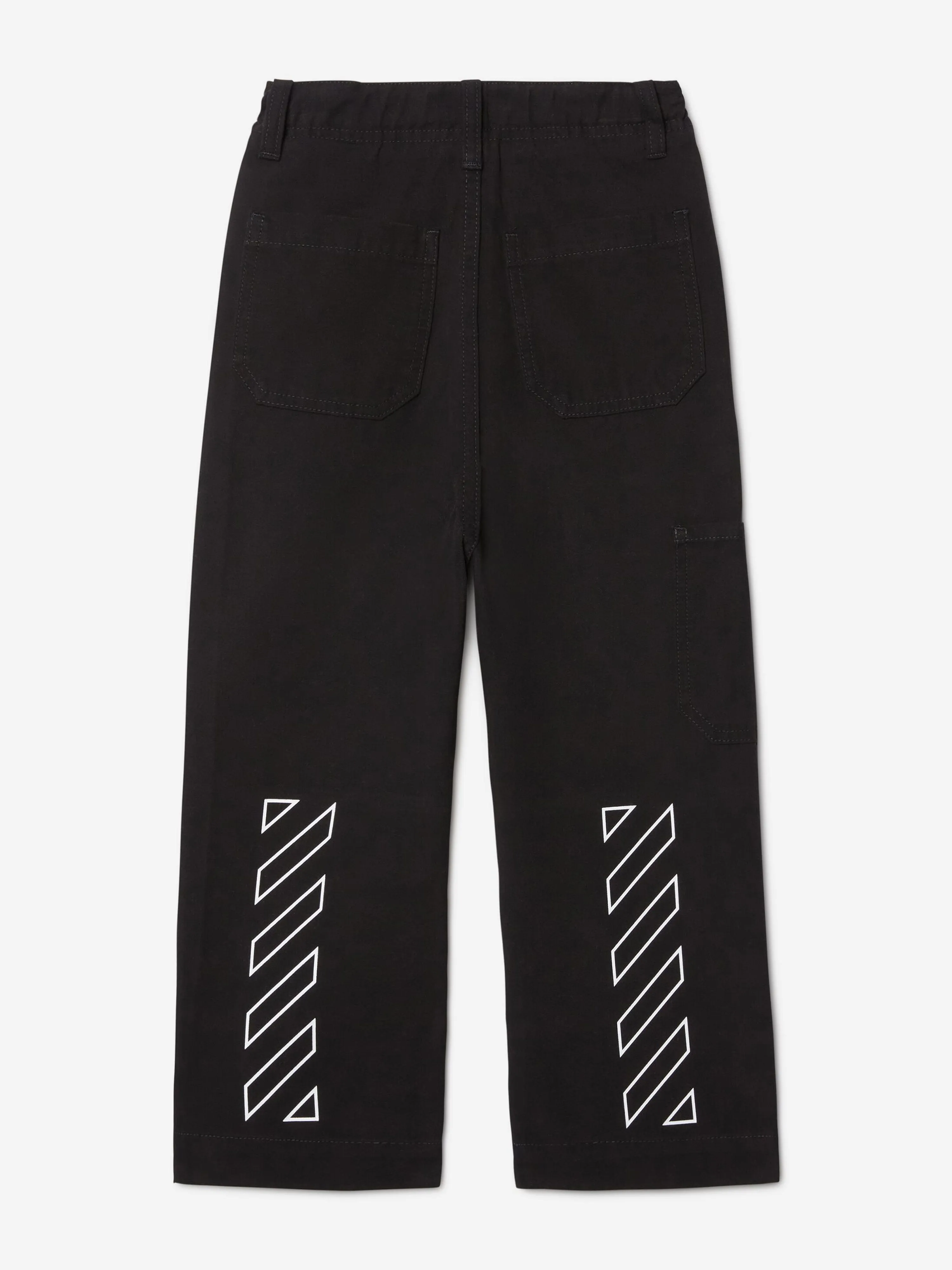 Off-White Boys Off Stamp Clear Worker Trousers in Black