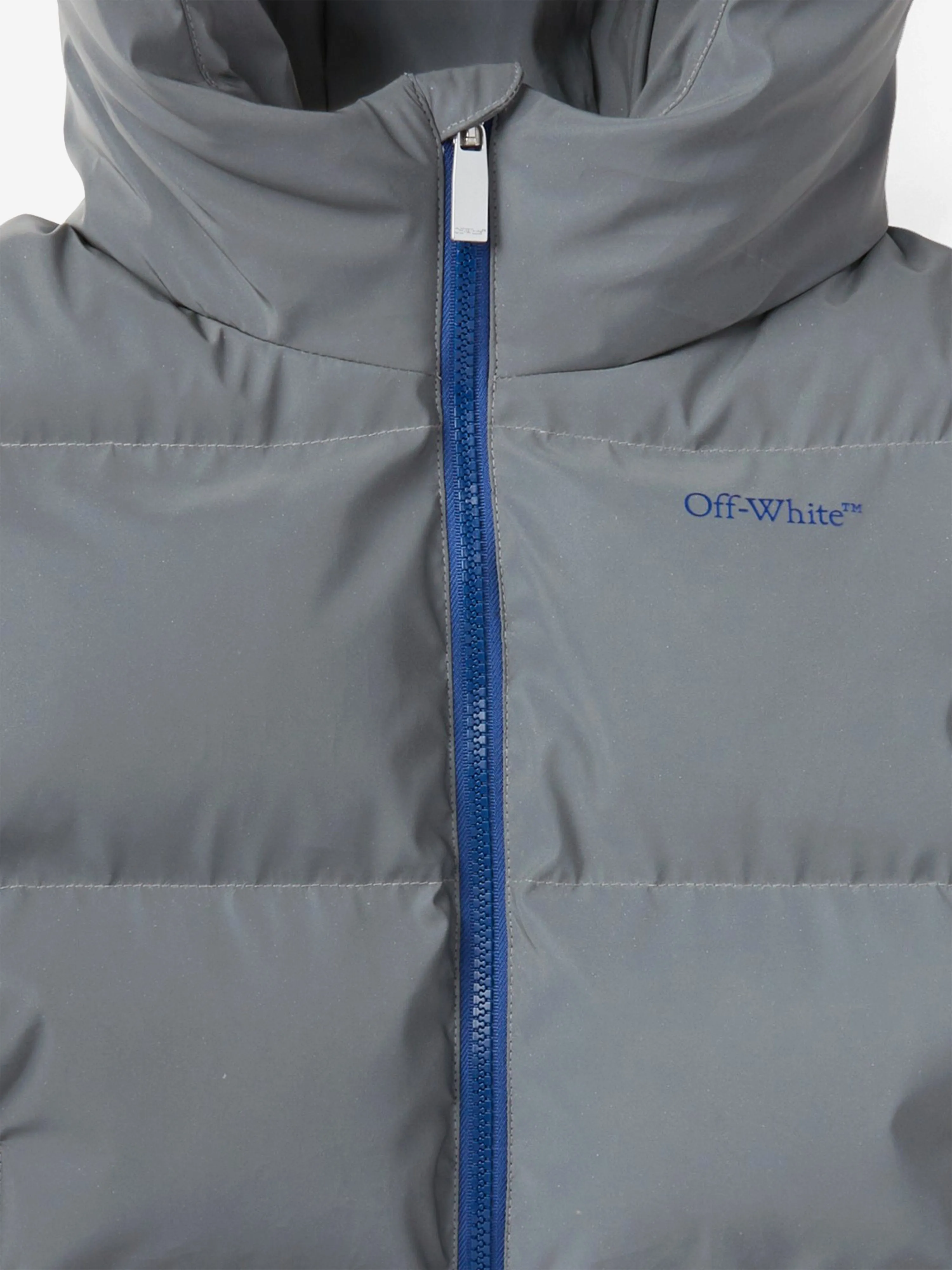 Off-White Kids Bookish Puffer Jacket in Grey