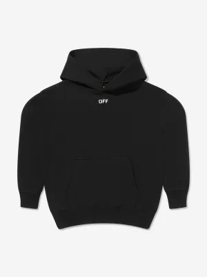 Off-White Kids Off Stamp Plain Hoodie in Black