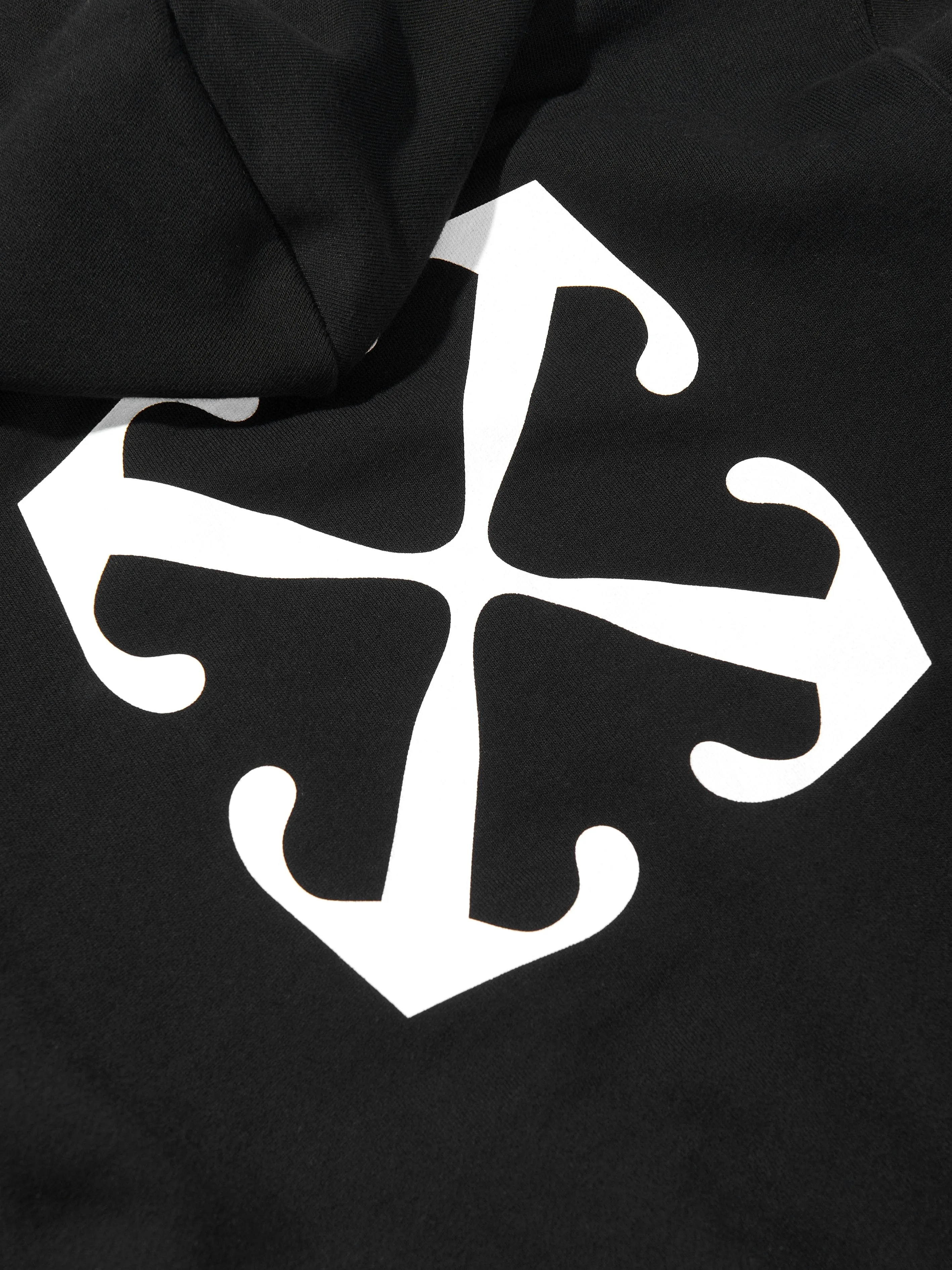 Off-White Kids Off Stamp Plain Hoodie in Black