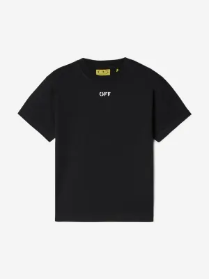 Off-White Kids Off Stamp Plain T-Shirt in Black