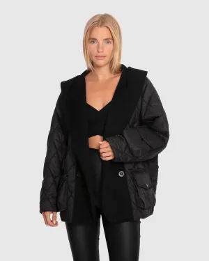 Only You Quilted Utility Jacket - Black