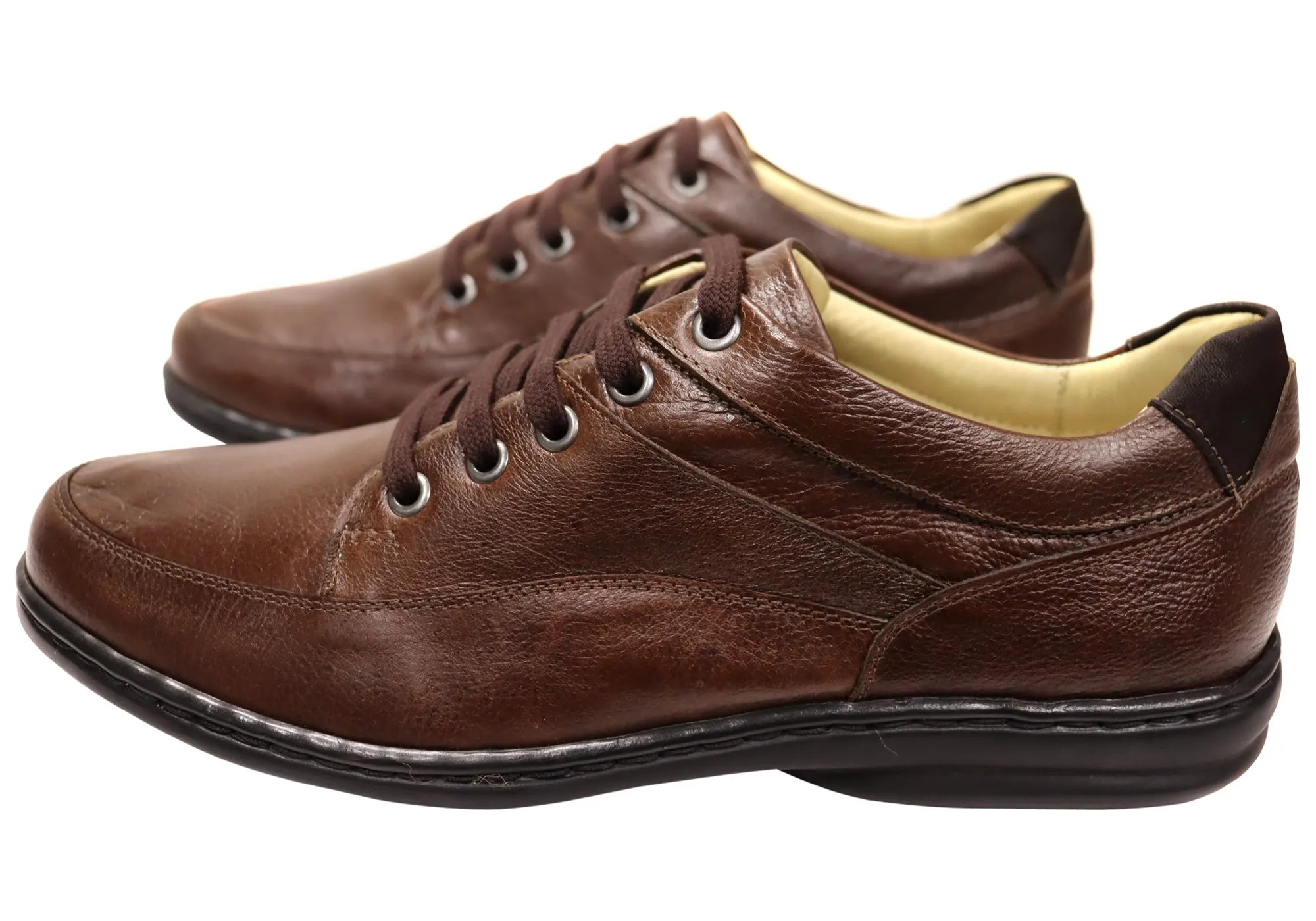 Opananken Mitch Mens Comfortable Brazilian Leather Lace Up Shoes Opananken Shoes