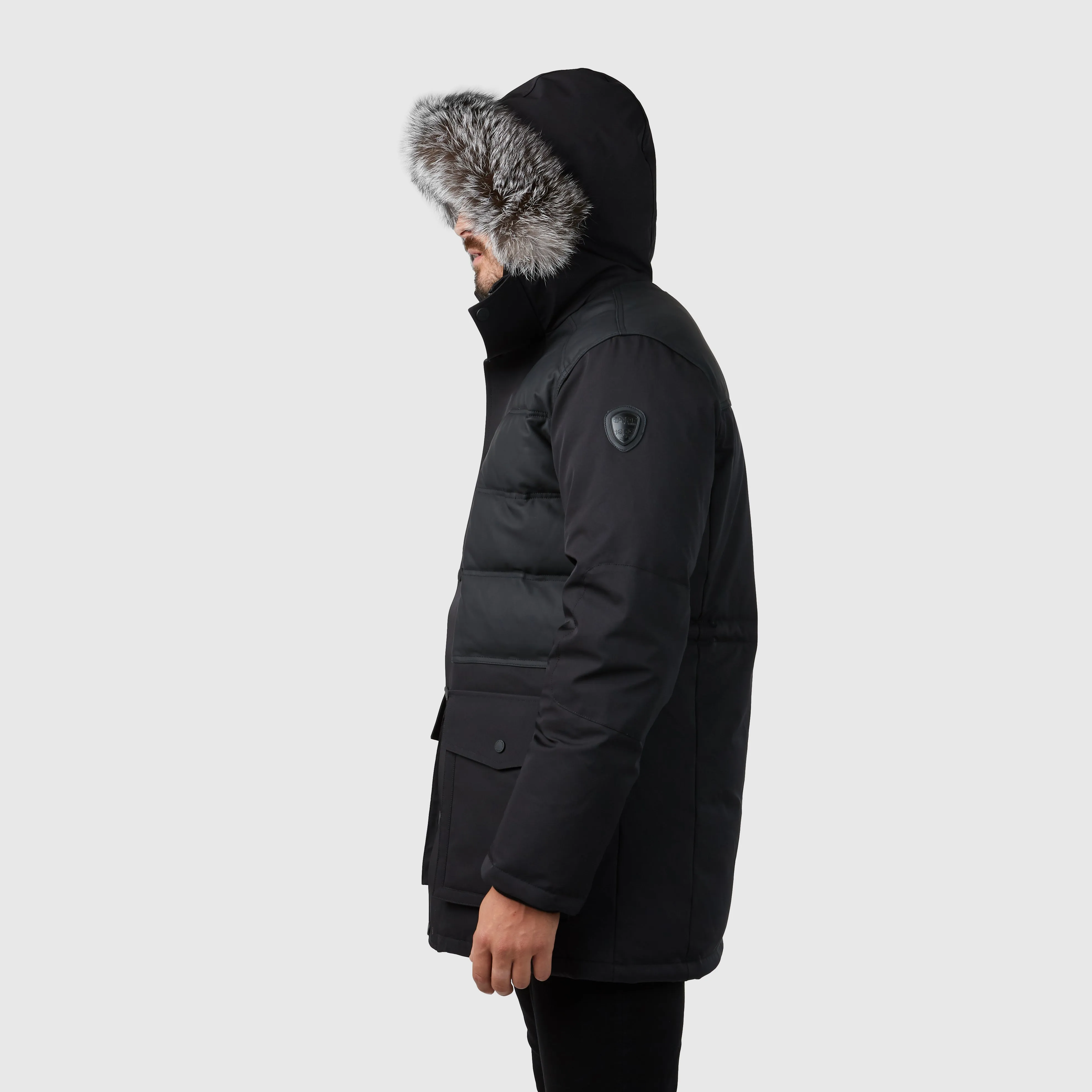 Pajar Men's Gabriel Luxury Parka with Leather Upper Body