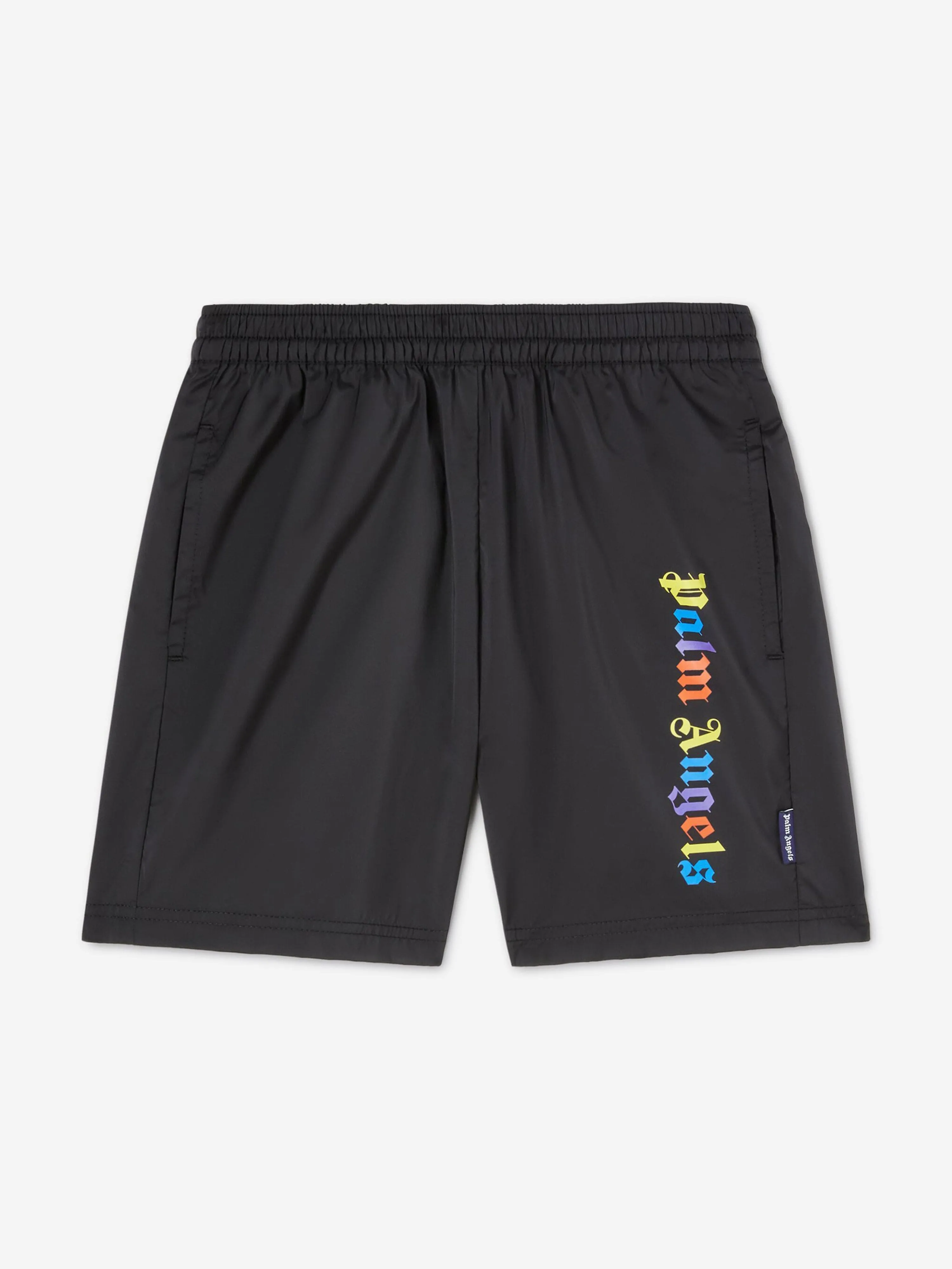 Palm Angels Boys Overlogo Swim Shorts in Black