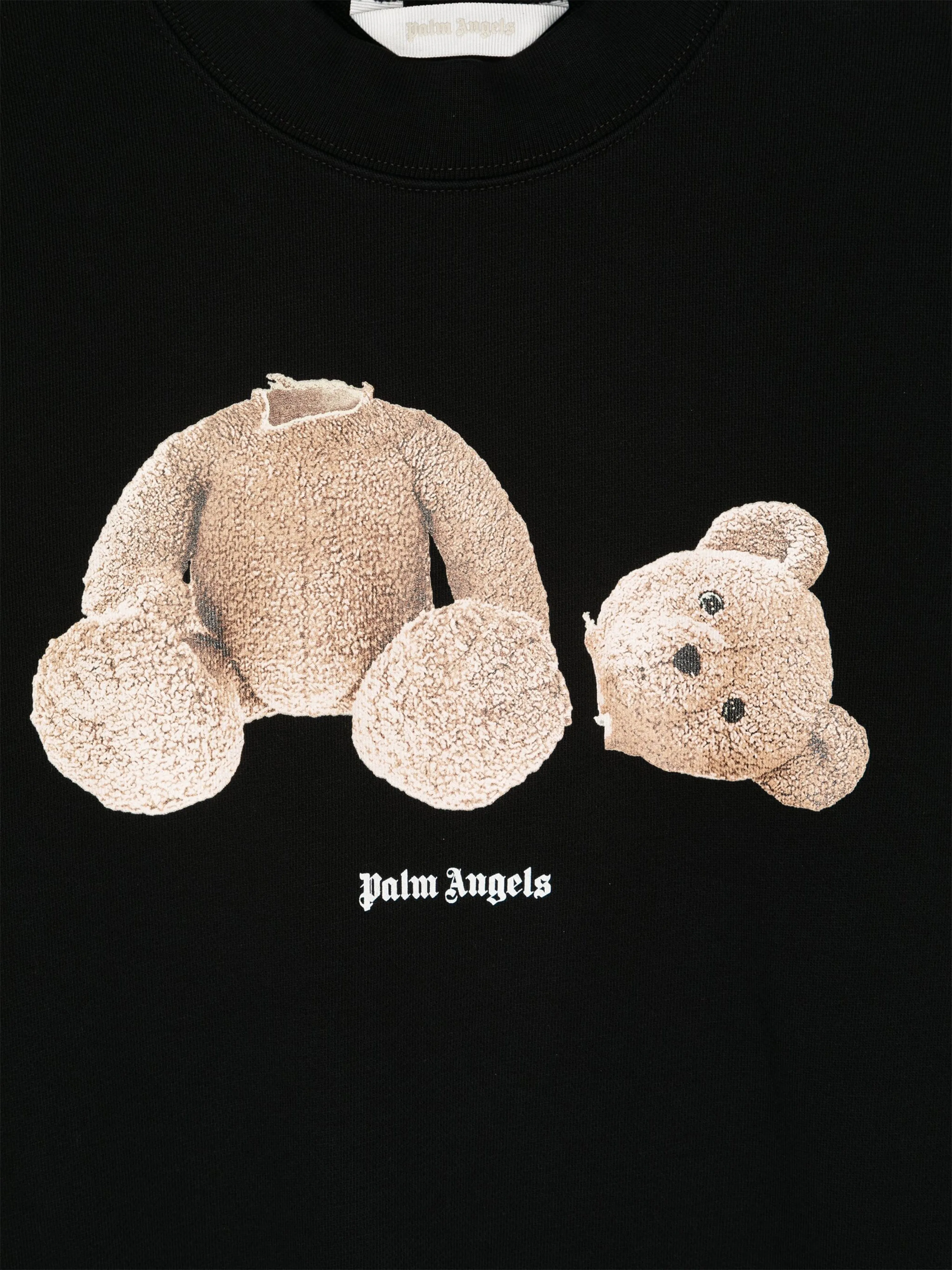 Palm Angels Kids Bear Crewneck Sweatshirt in Black