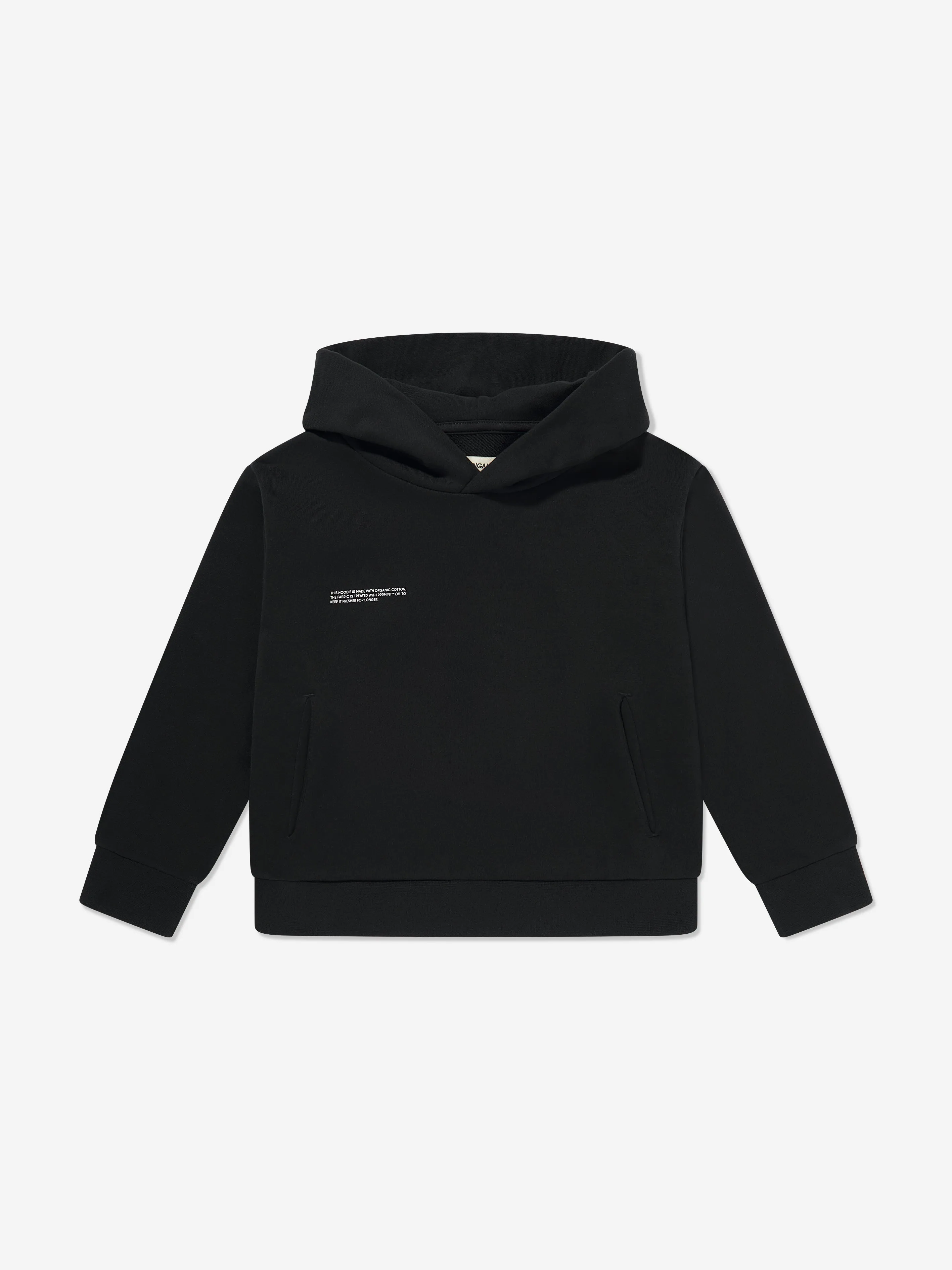 PANGAIA Kids 365 Midweight Hoodie in Black